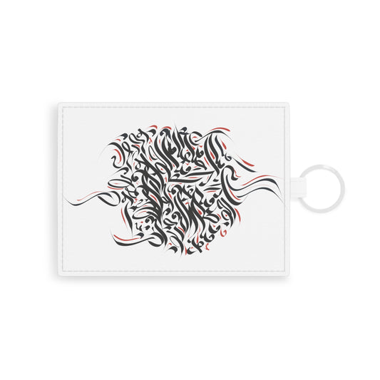 Modern Calligraphy Saffiano Leather Card Holder