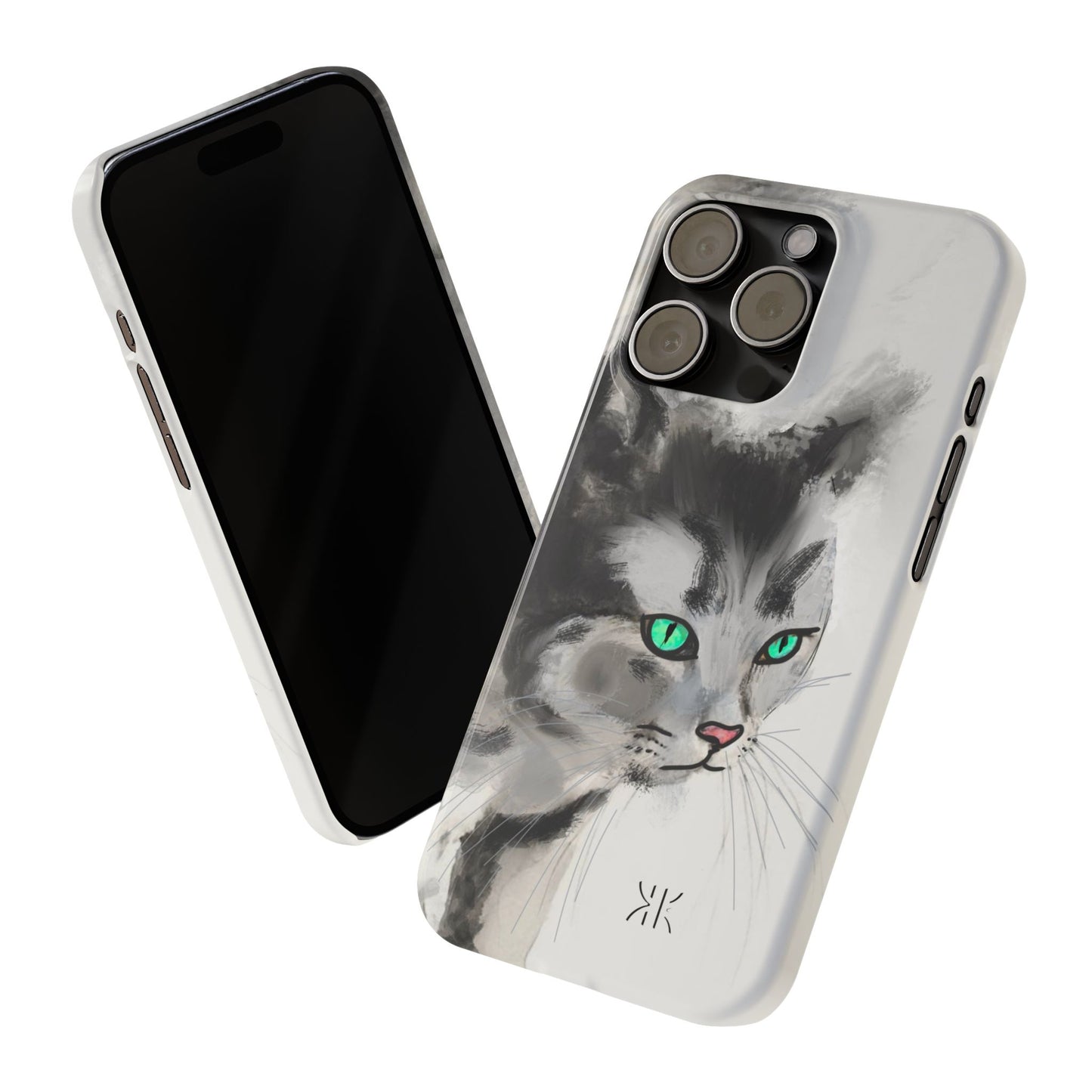 Modern Art Ink water painting  Slim Phone Case
