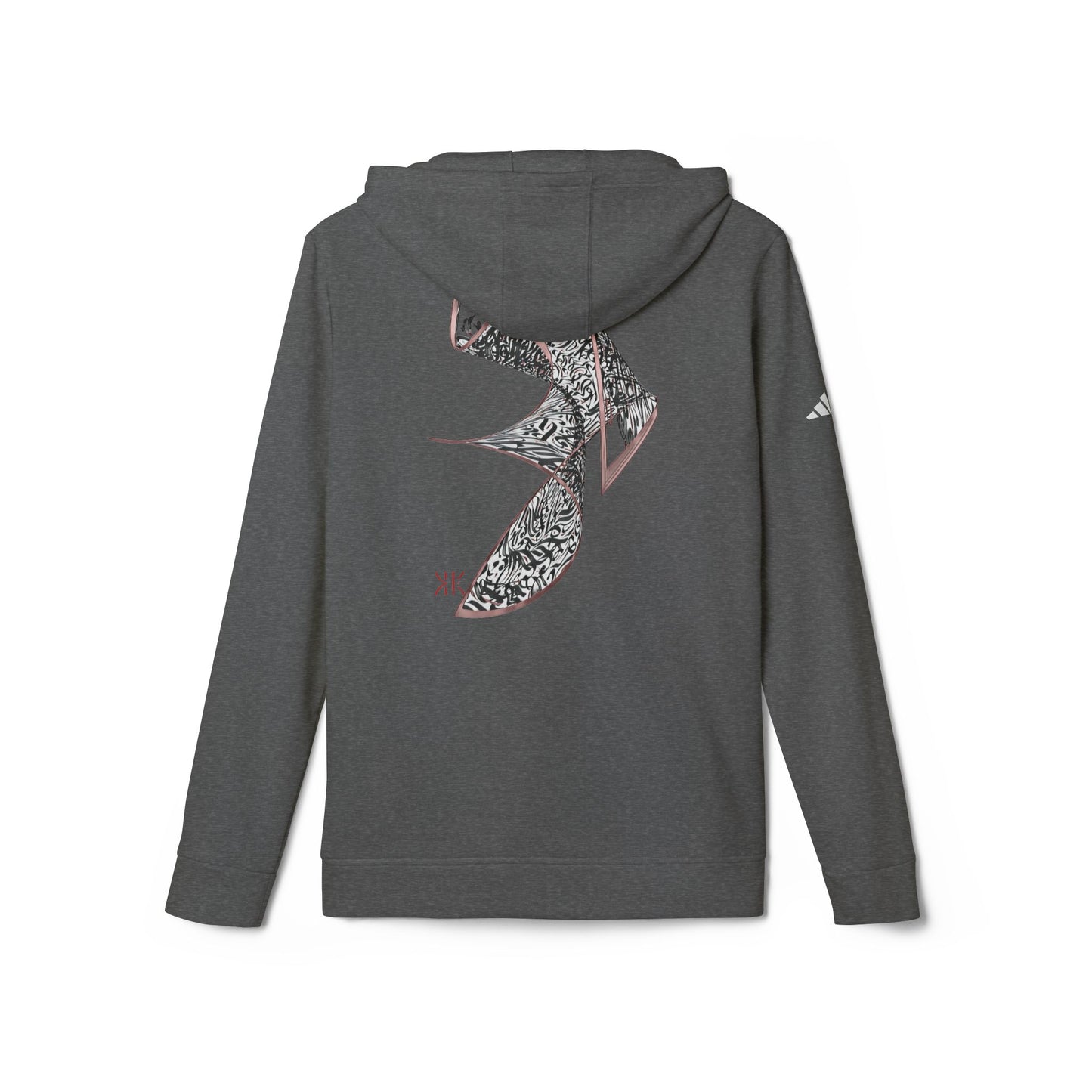 Kalli K X Adidas Unisex Fleece Hoodie- modern calligraphy.