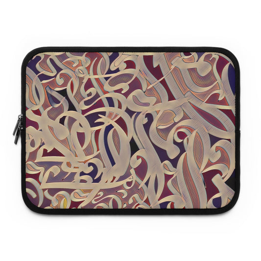 Laptop Sleeve -Modern Digital Calligraphy Art Design