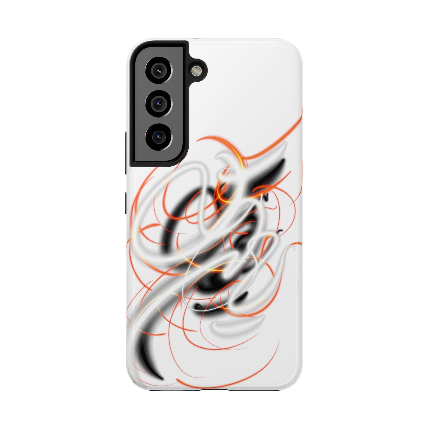 Phone Case Electric Persian Calligraphy Design in Grey