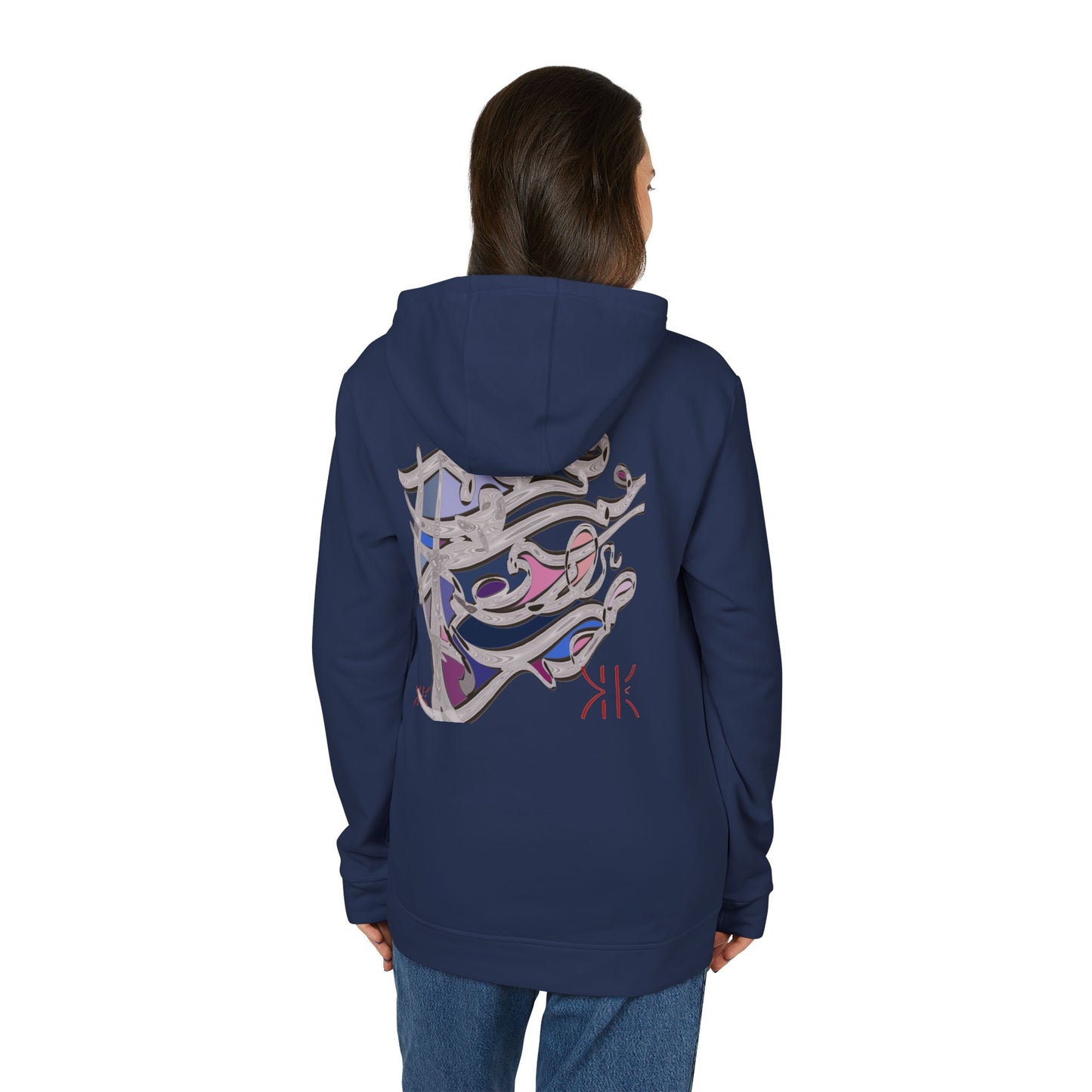 Kalli K X Adidas Unisex Fleece Hoodie- modern calligraphy design