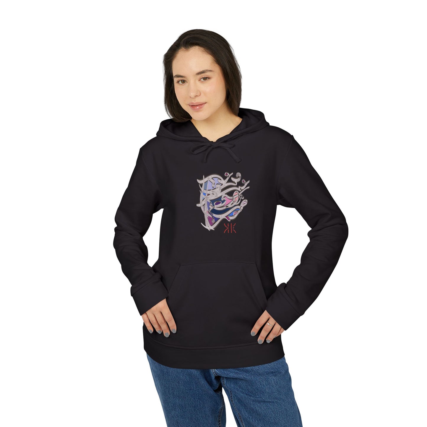 Kalli K X Adidas Unisex Fleece Hoodie- modern calligraphy design