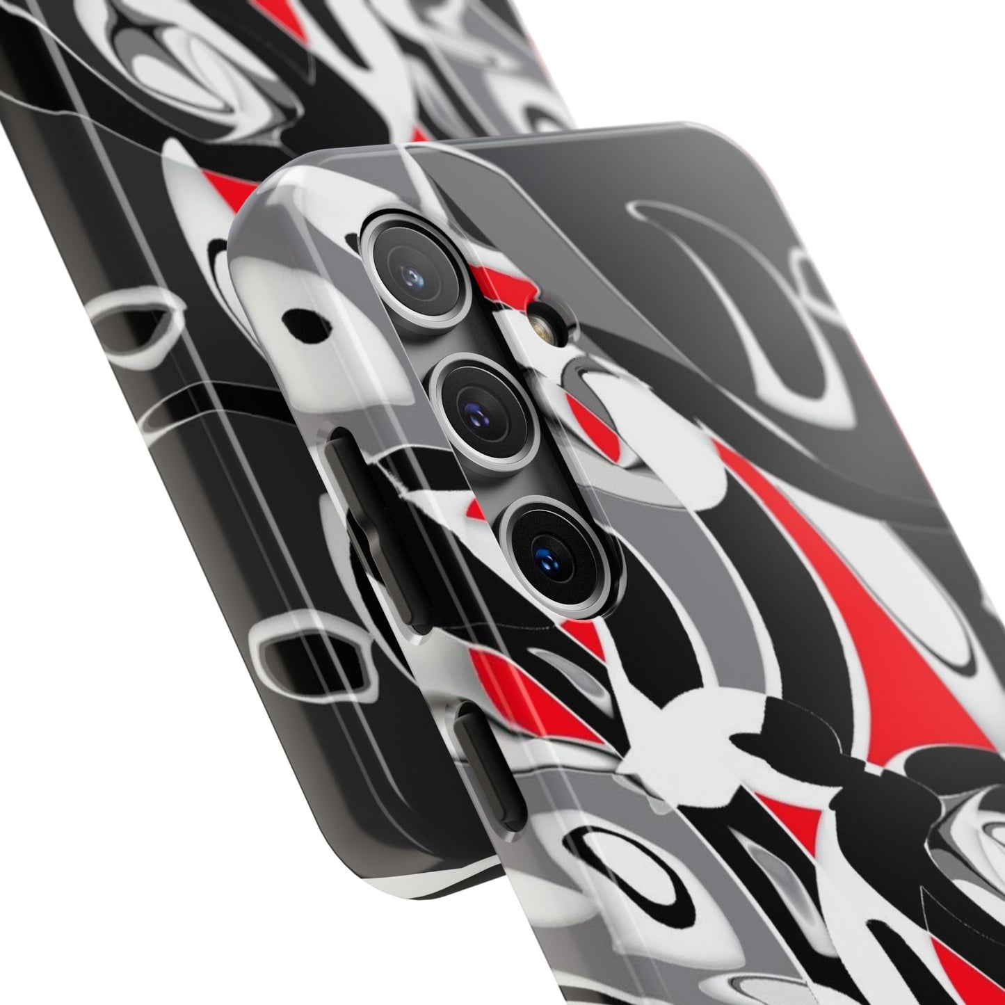 Phone Case - Calligraphy Design in Gray, White, and Red