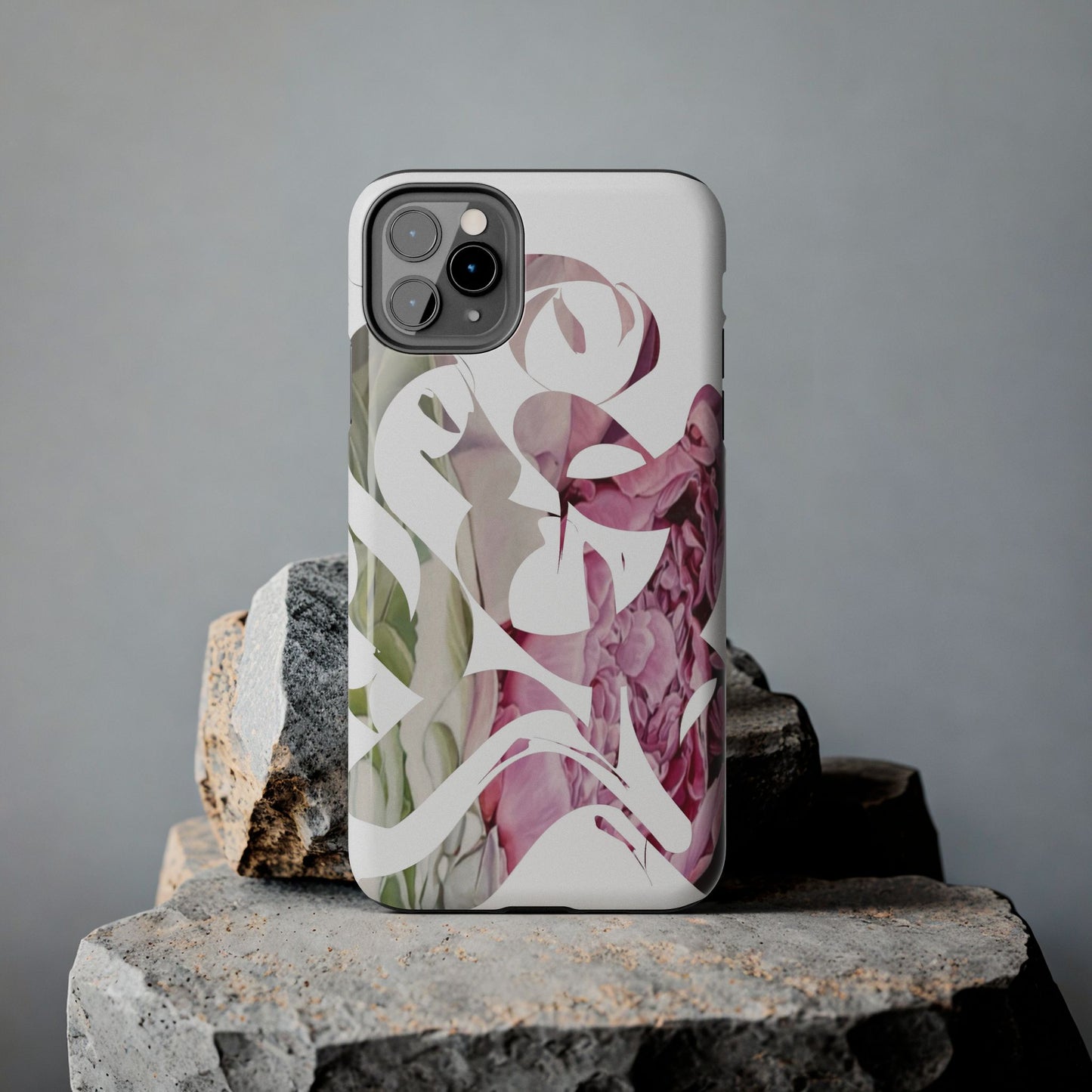 Phone Case - Garden Persian Calligraphy Design in Grey