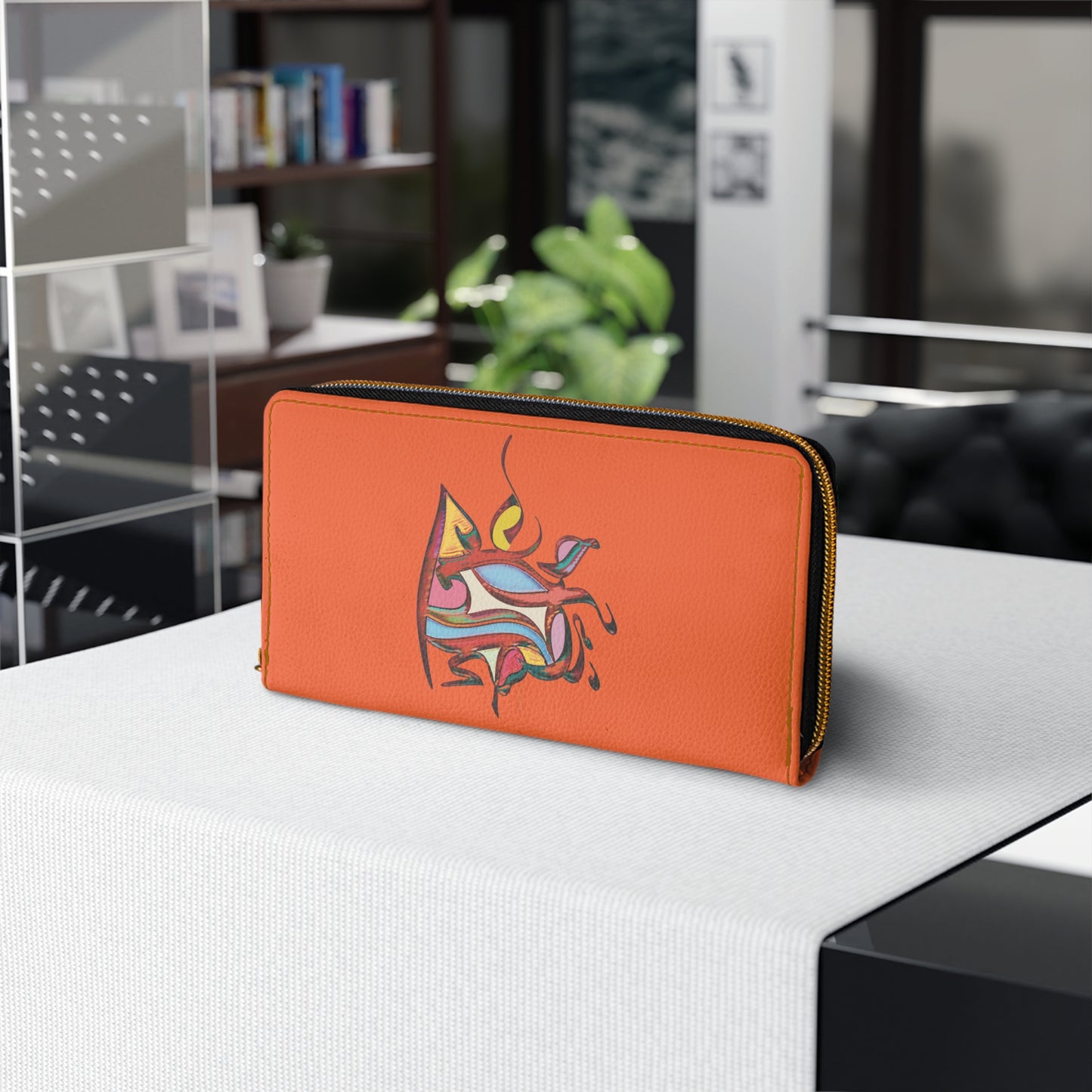 Calligraphy Zipper Wallet