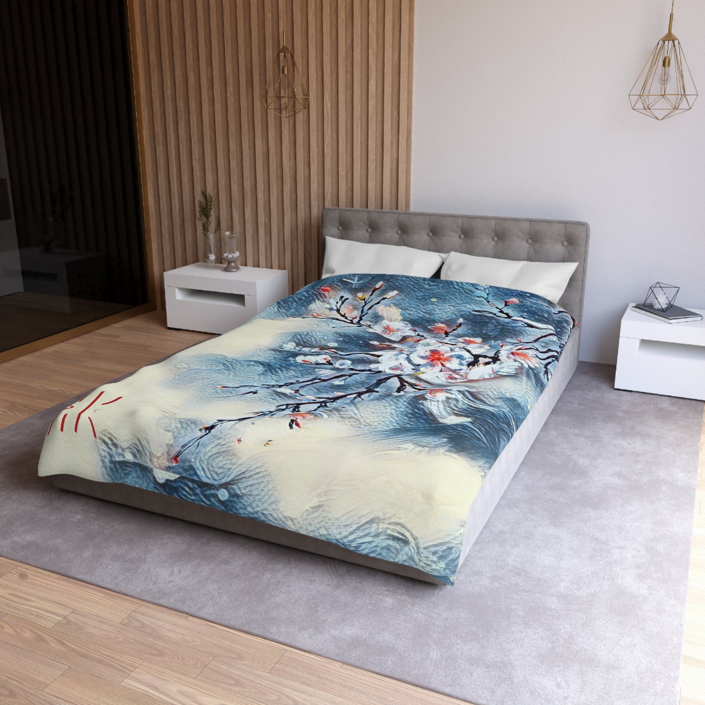 Copy of Blossom Serenity Microfiber Duvet Cover – Elegant Floral Bedding for Cozy Bedrooms