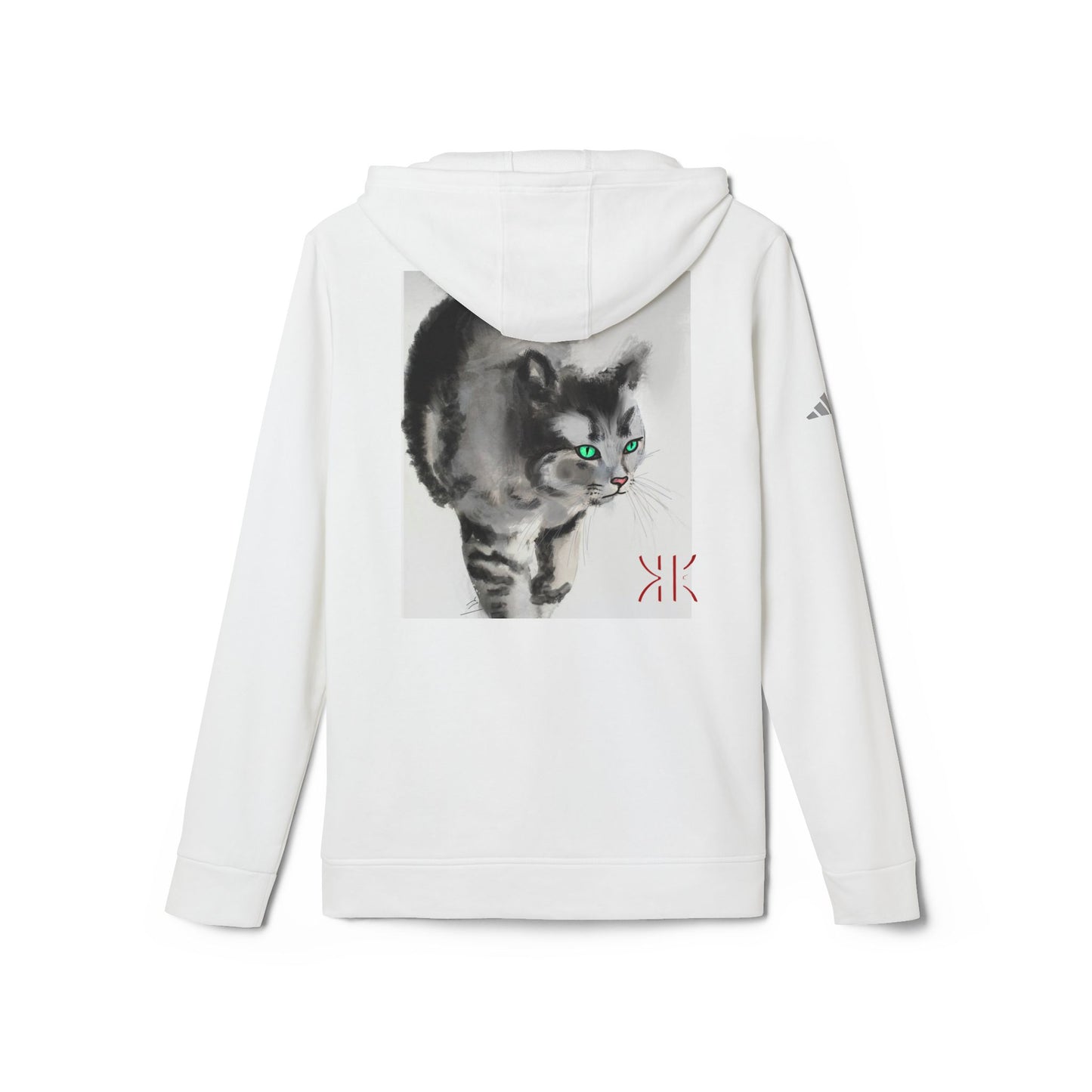 Copy of Copy of Fleece Hoodie with Modern Calligraphy Adidas Design