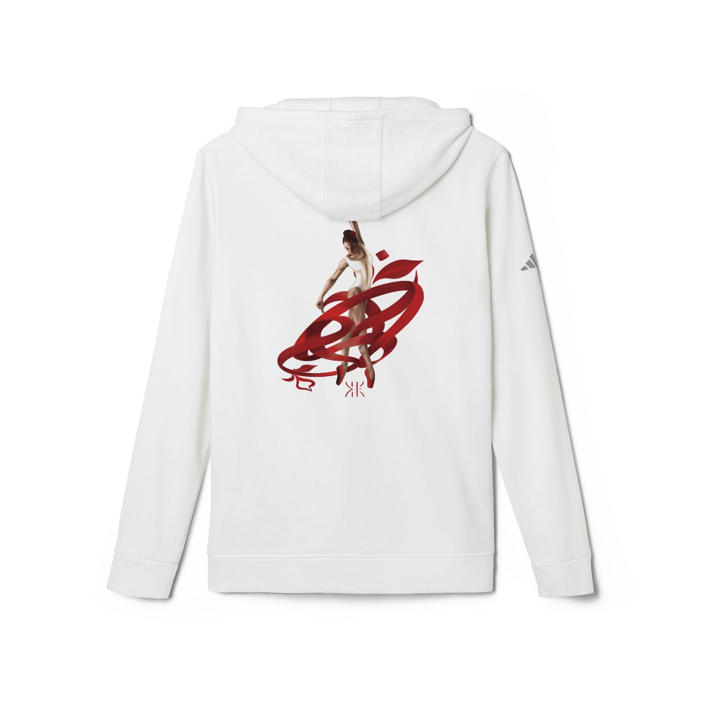 Kalli K X Adidas Unisex Fleece Hoodie- Ballerina and ribbon