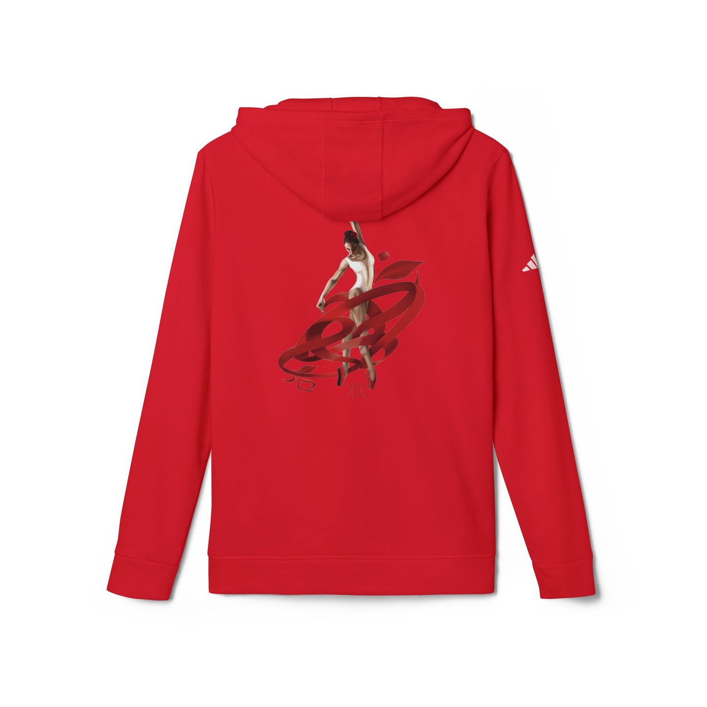 Kalli K X Adidas Unisex Fleece Hoodie- Ballerina and ribbon
