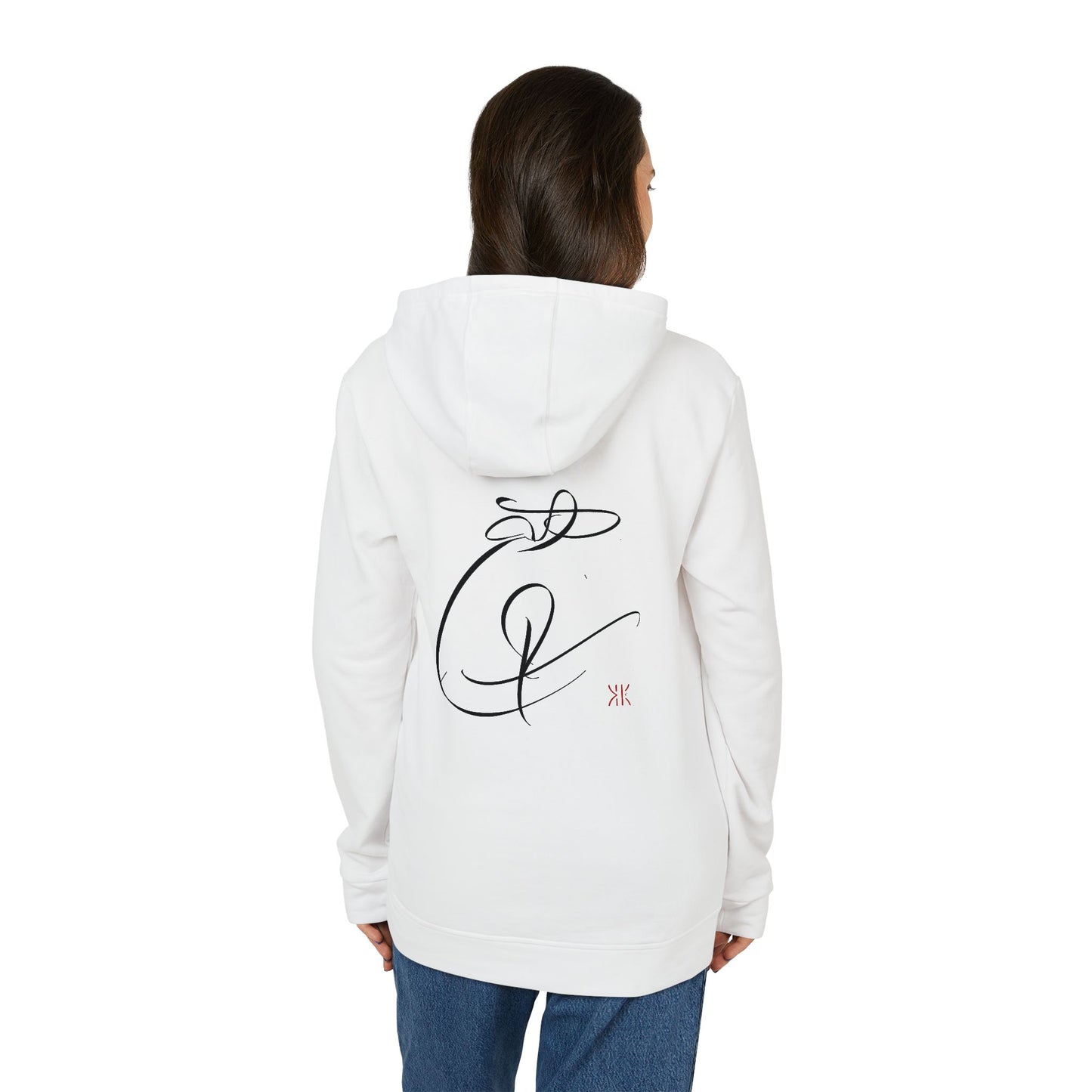 Fleece Hoodie with Modern Calligraphy Adidas Design