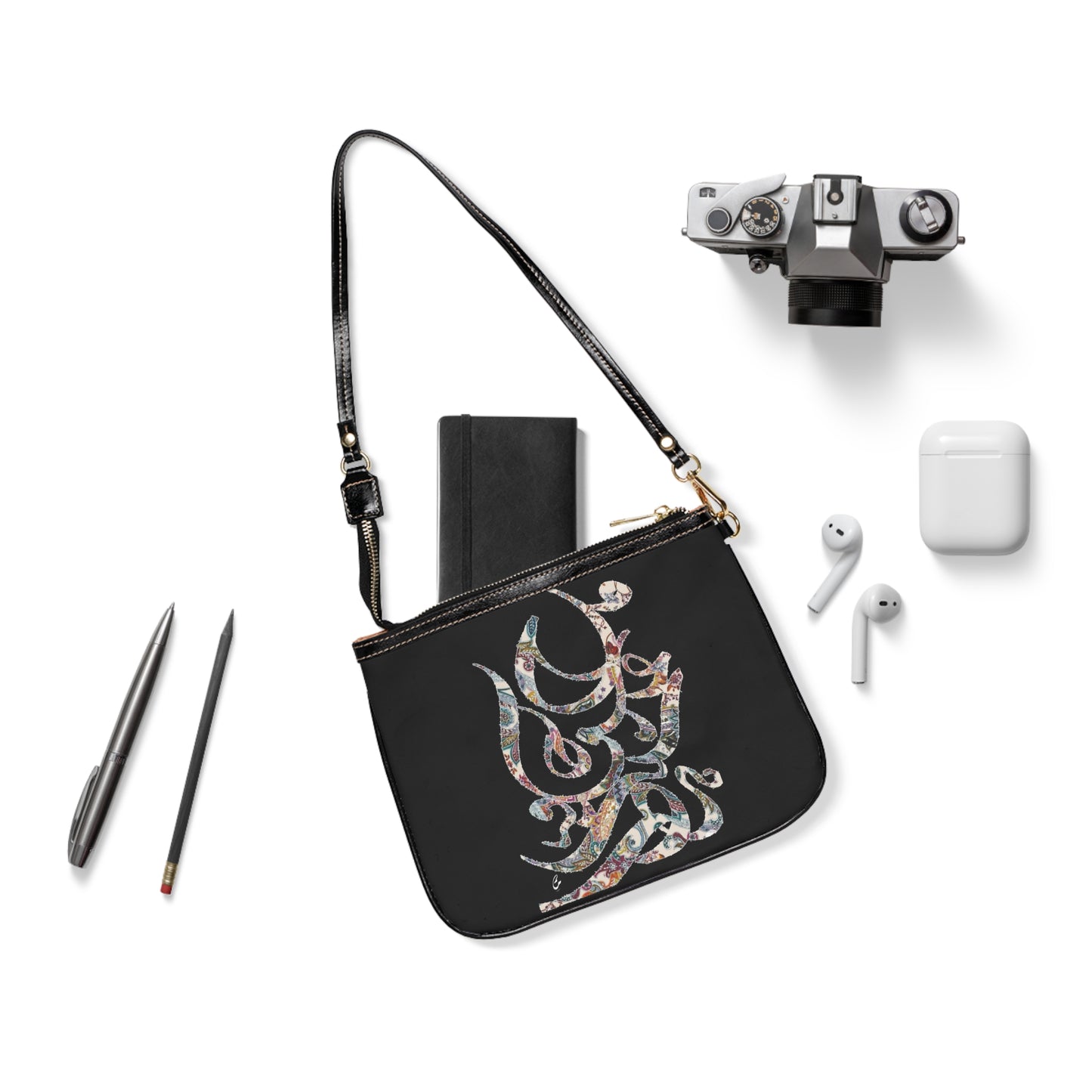 Persian Calligraphy Art Small Shoulder Bag /