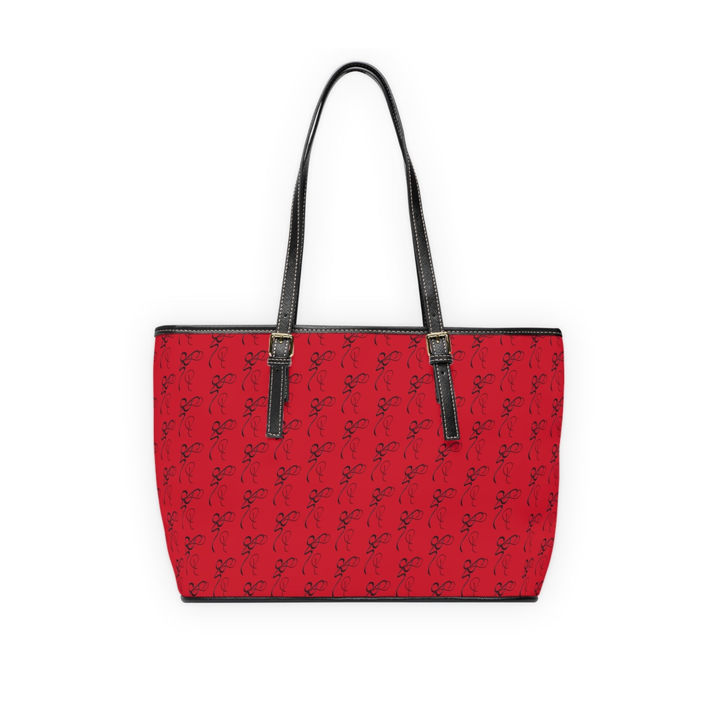 Copy of   Elegant PU Leather Shoulder Bag with Artistic Calligraphy Design