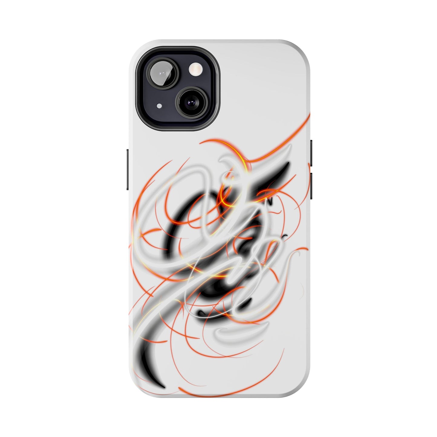 Phone Case Electric Persian Calligraphy Design in Grey