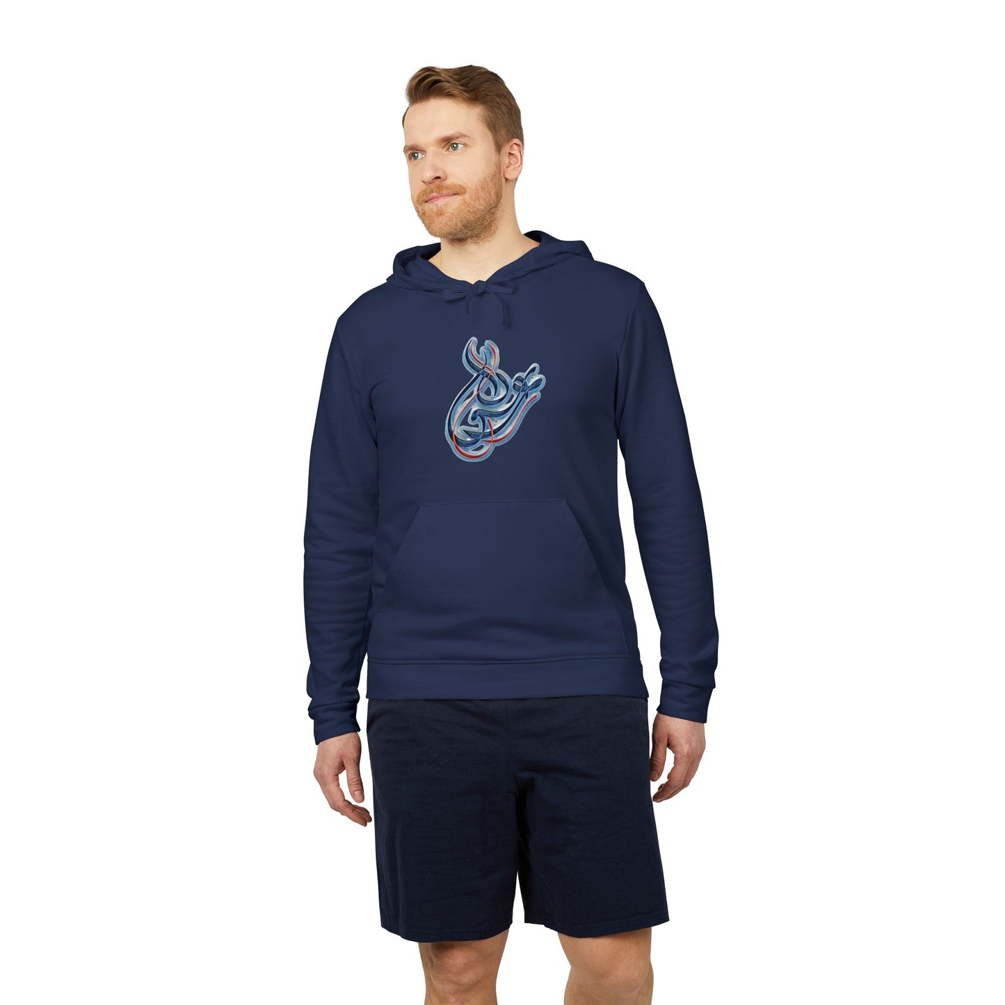 Kalli K X Adidas Unisex Fleece Hoodie-Modern Calligraphy LOVE
