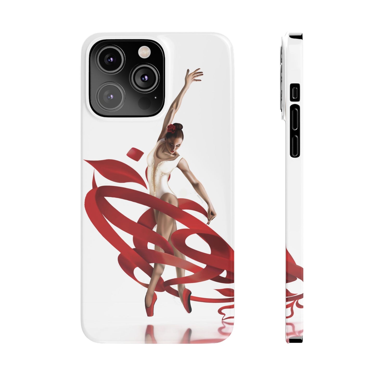 Elegant Ballet Dancer Ribbon Slim Phone Case - Perfect for Dance Lovers