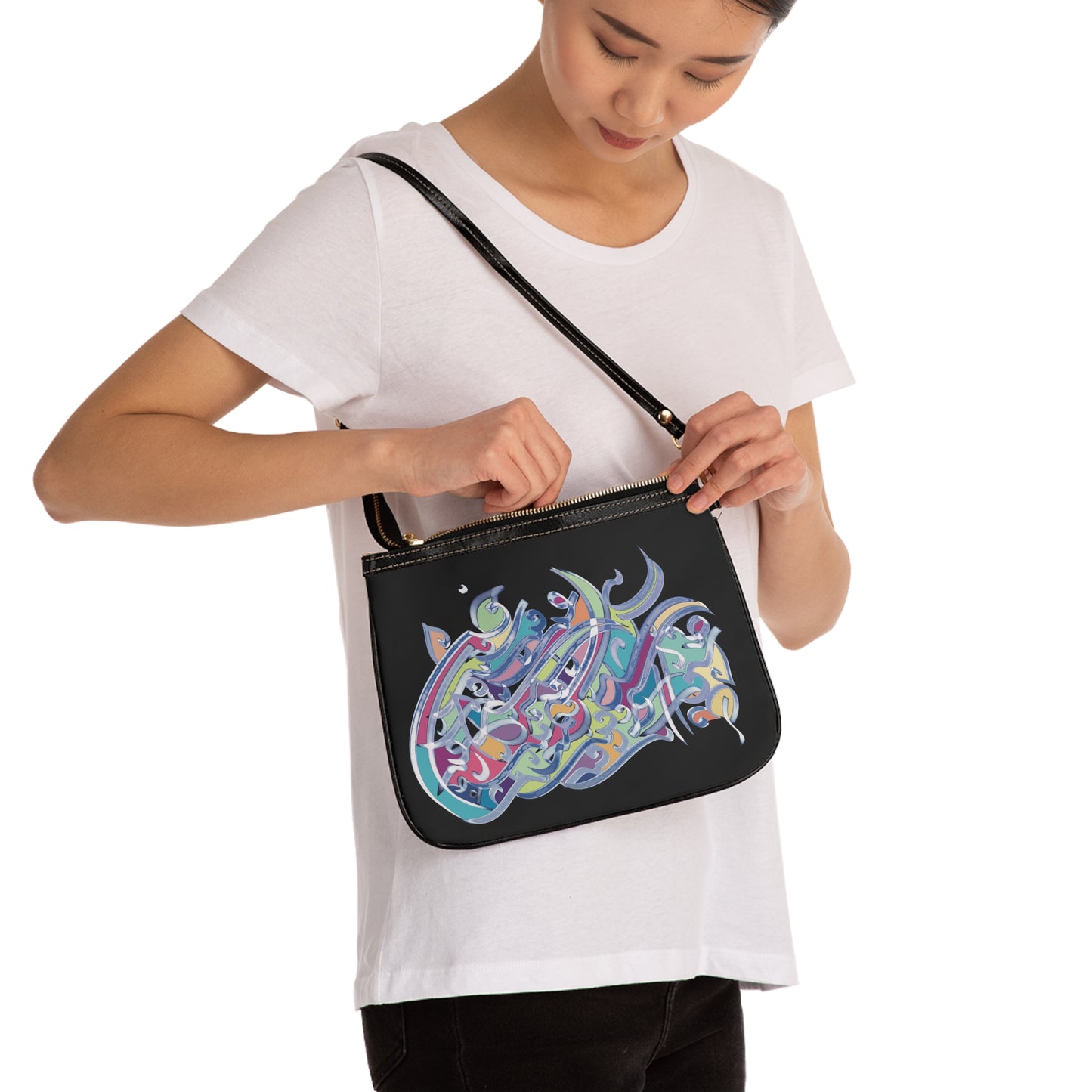 Persian Calligraphy Art Small Shoulder Bag