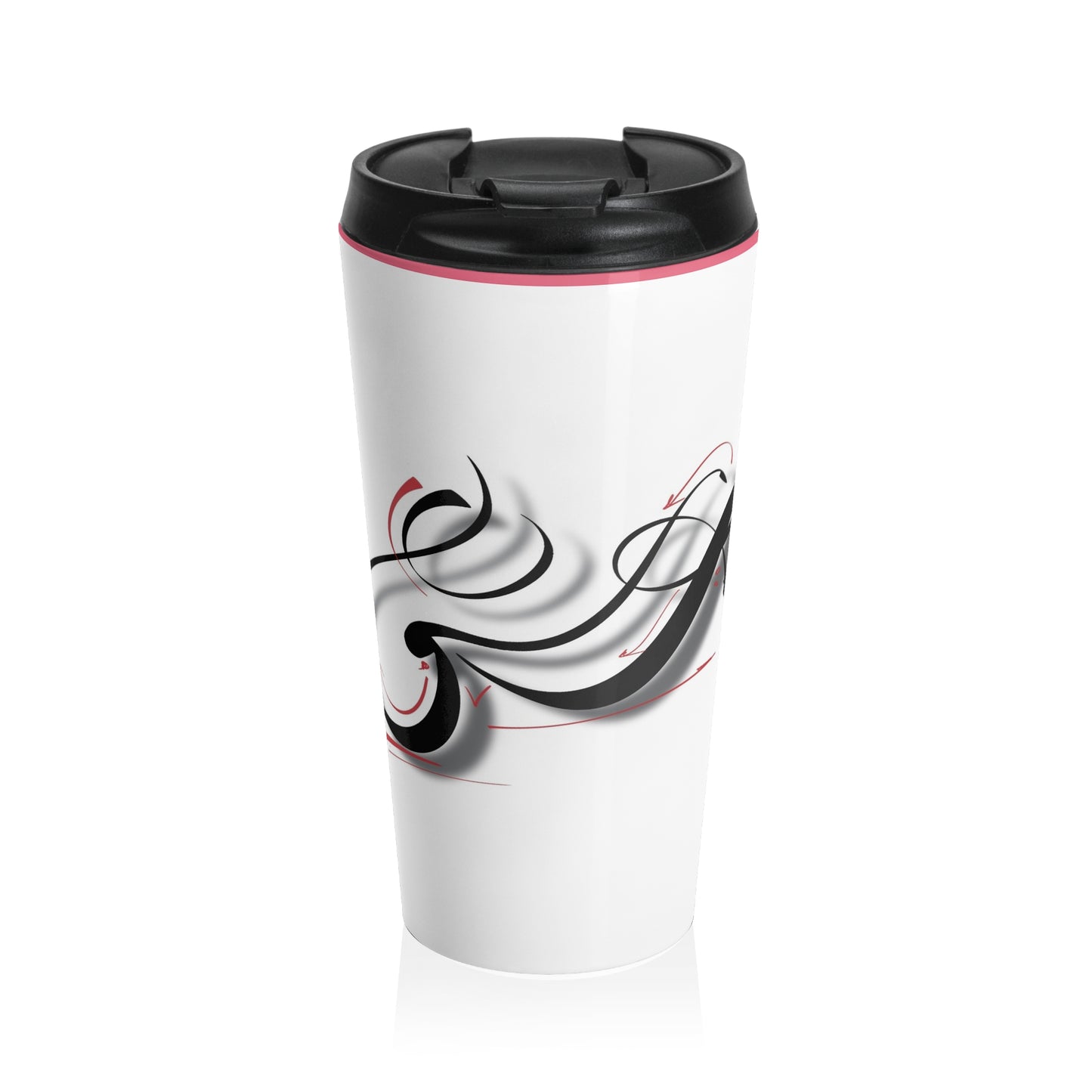Modern Calligraphy Stainless Steel Travel Mug