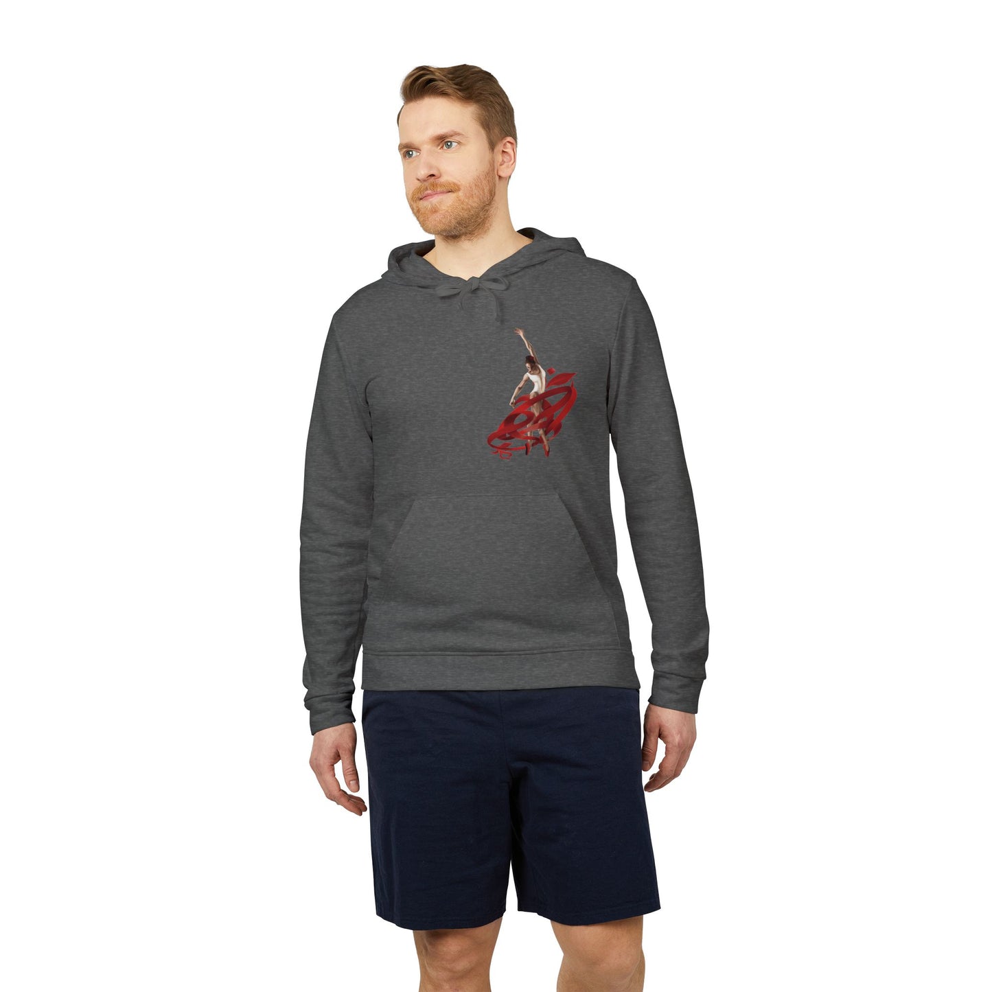 Kalli K X Adidas Unisex Fleece Hoodie- Ballerina and ribbon