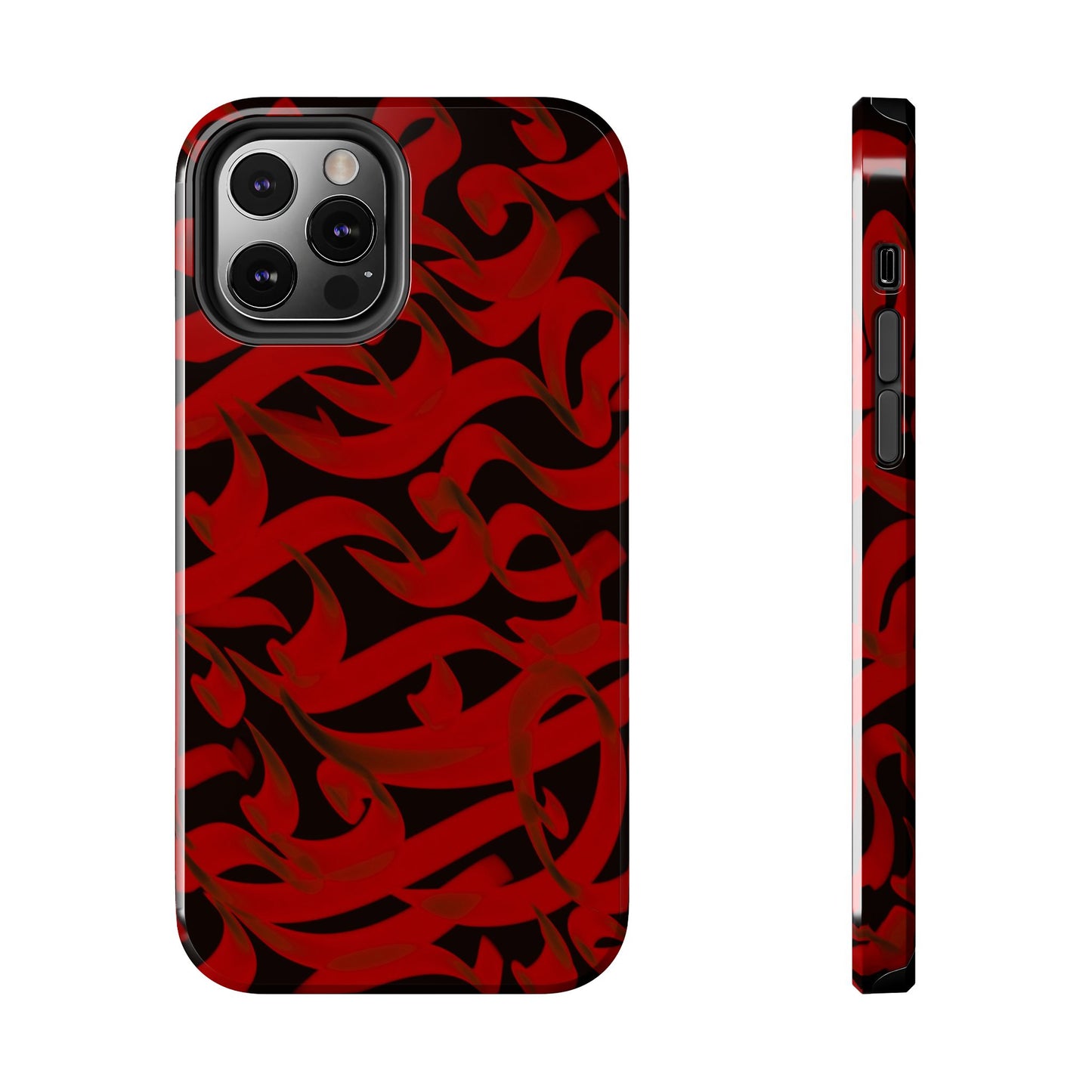 Phone Case Bold Red Persian Calligraphy Design