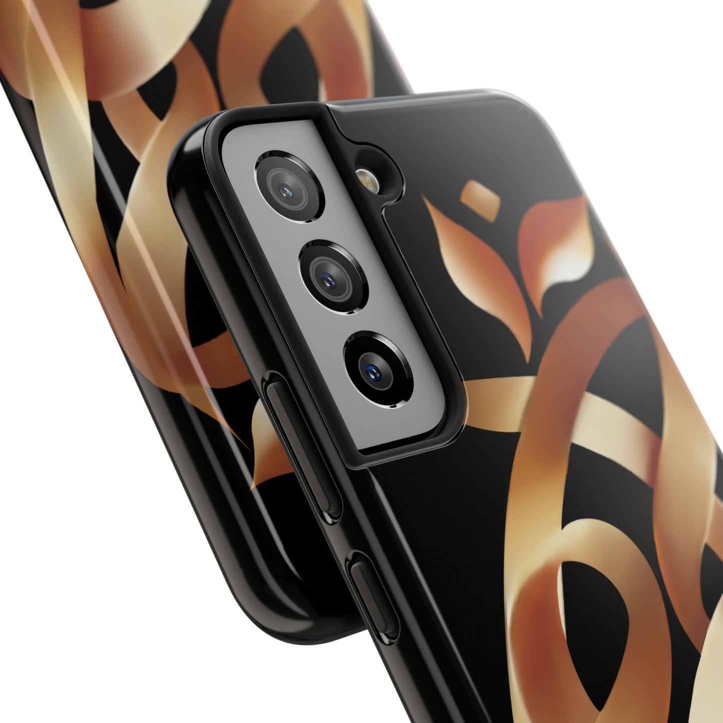 Gold Ribbon Phone Case Persian Calligraphy Modern Handwriting