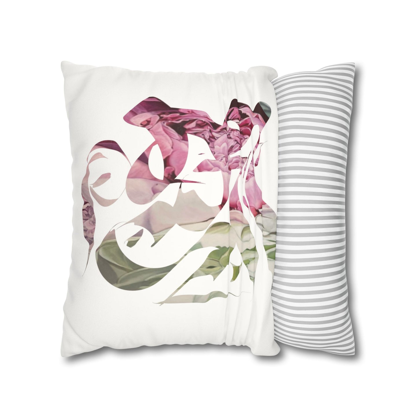 Square Pillowcase - Flora Persian Calligraphy Home Design Cushion