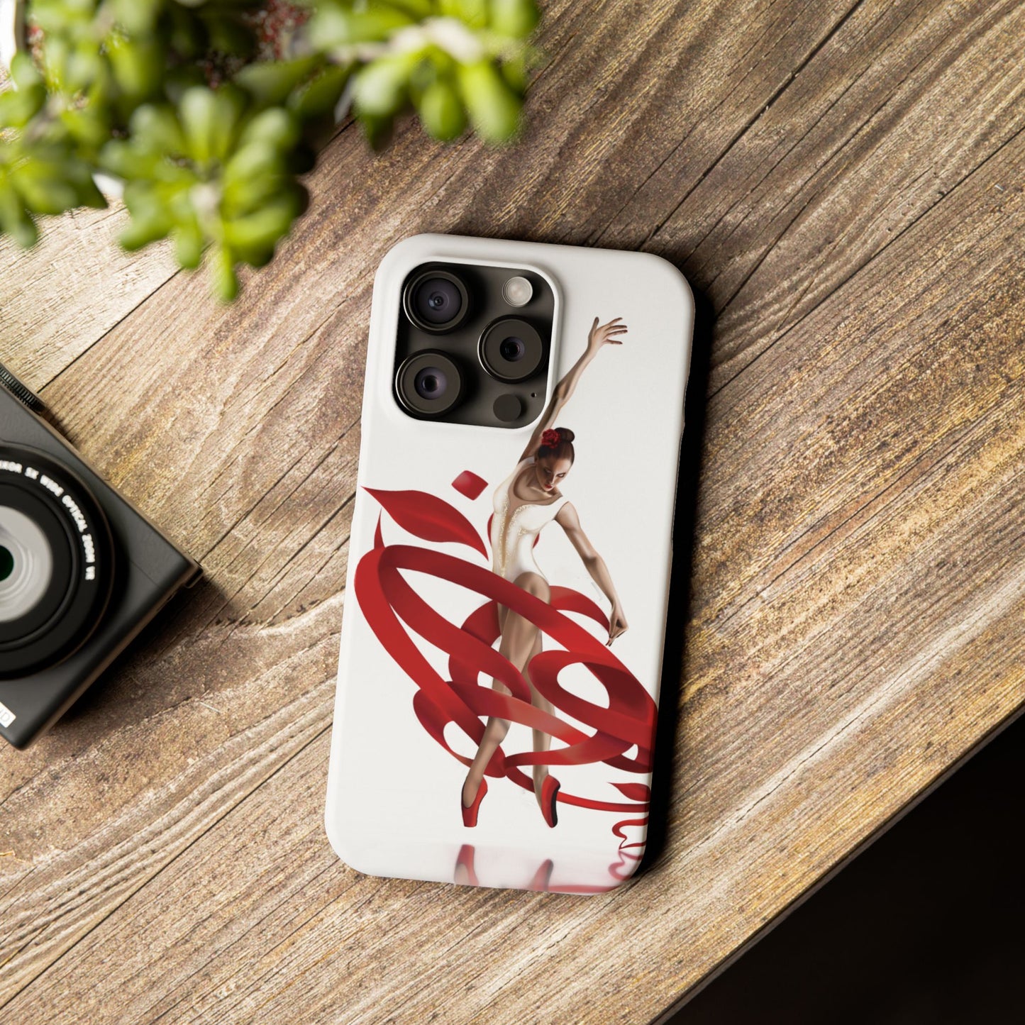 Elegant Ballet Dancer Ribbon Slim Phone Case - Perfect for Dance Lovers
