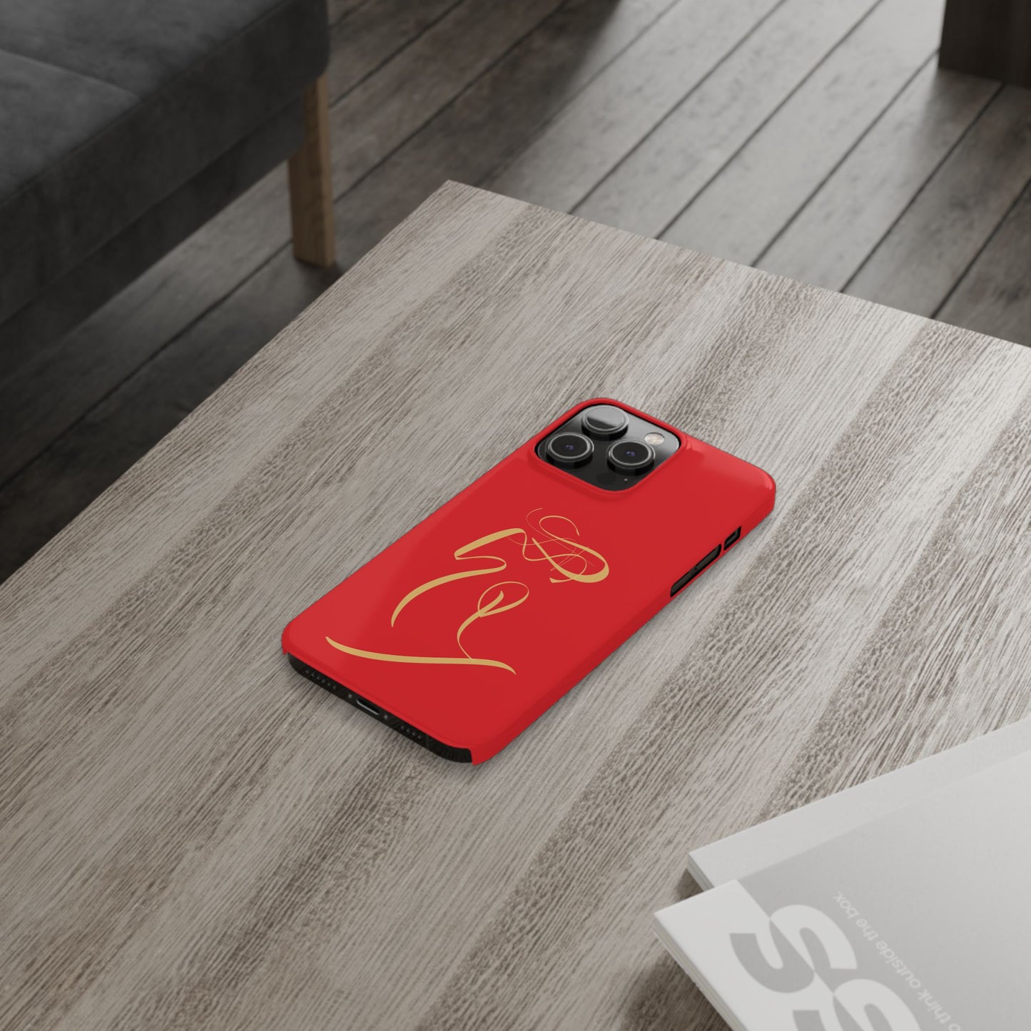 Modern Calligraphy Slim Phone Case -LOVE