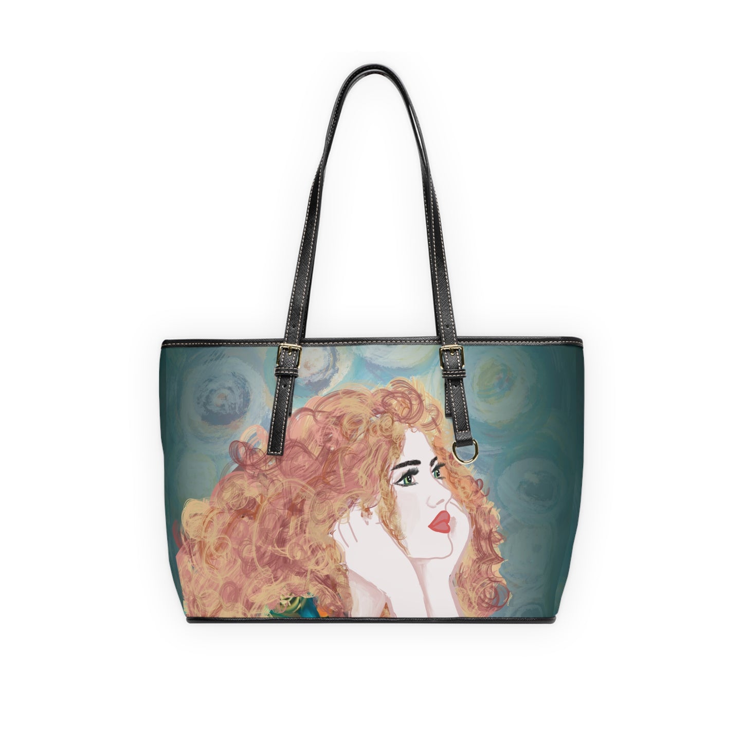 Elegant PU Leather Purse with Artistic hand drawn Design