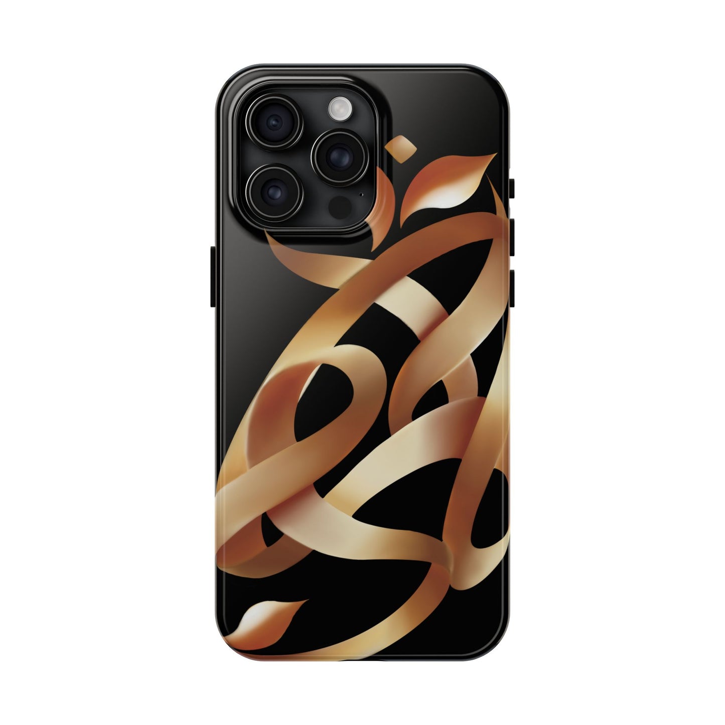 Gold Ribbon Phone Case Persian Calligraphy Modern Handwriting