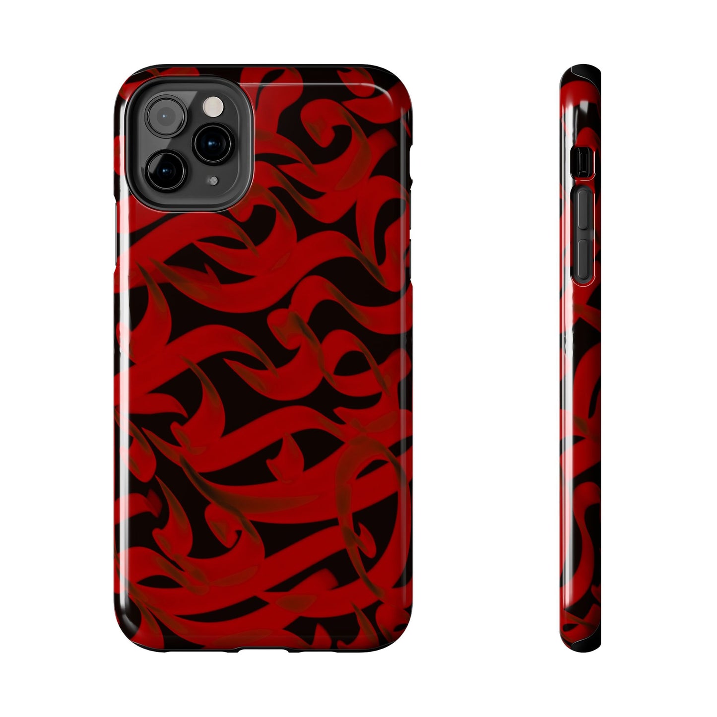 Phone Case Bold Red Persian Calligraphy Design