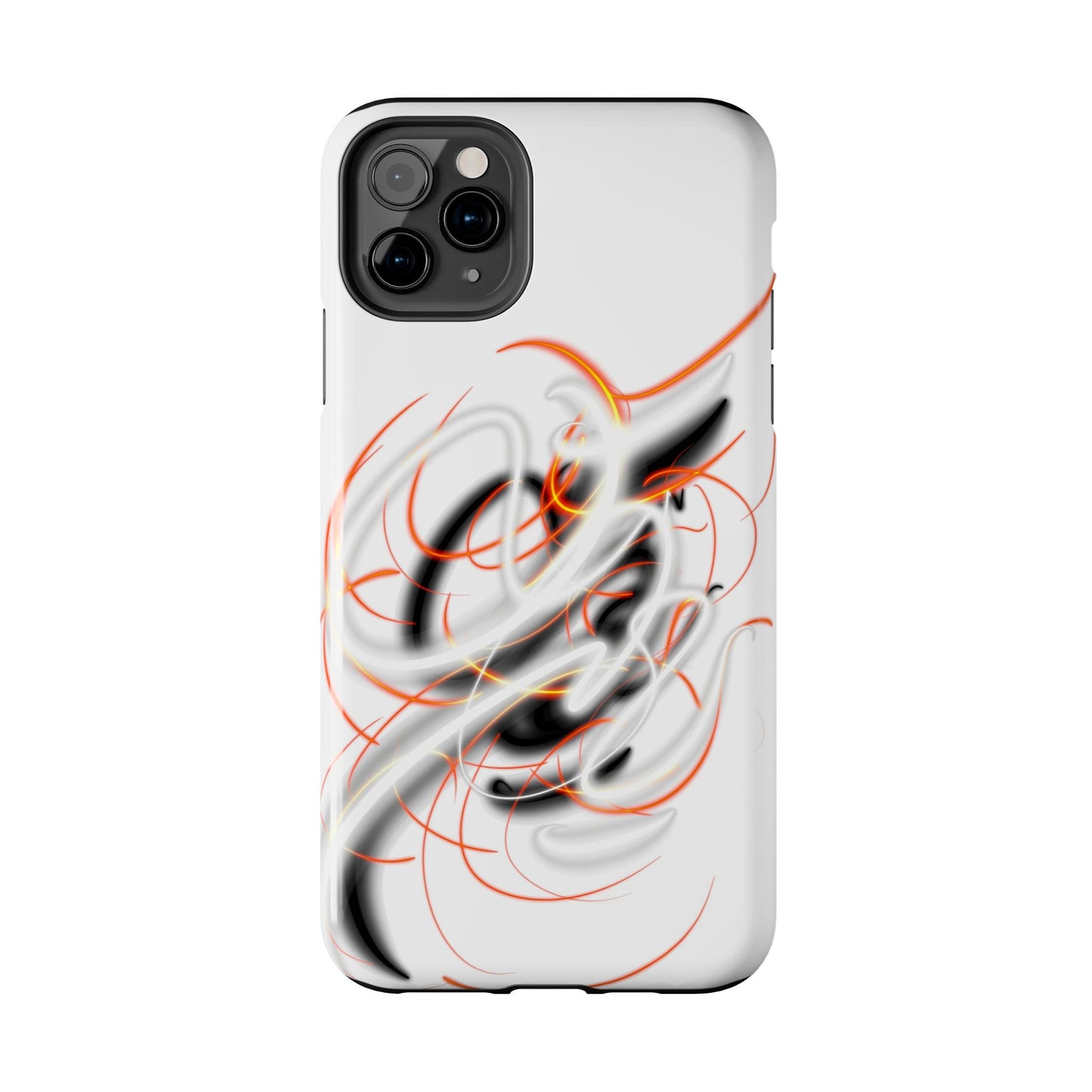 Phone Case Electric Persian Calligraphy Design in Grey