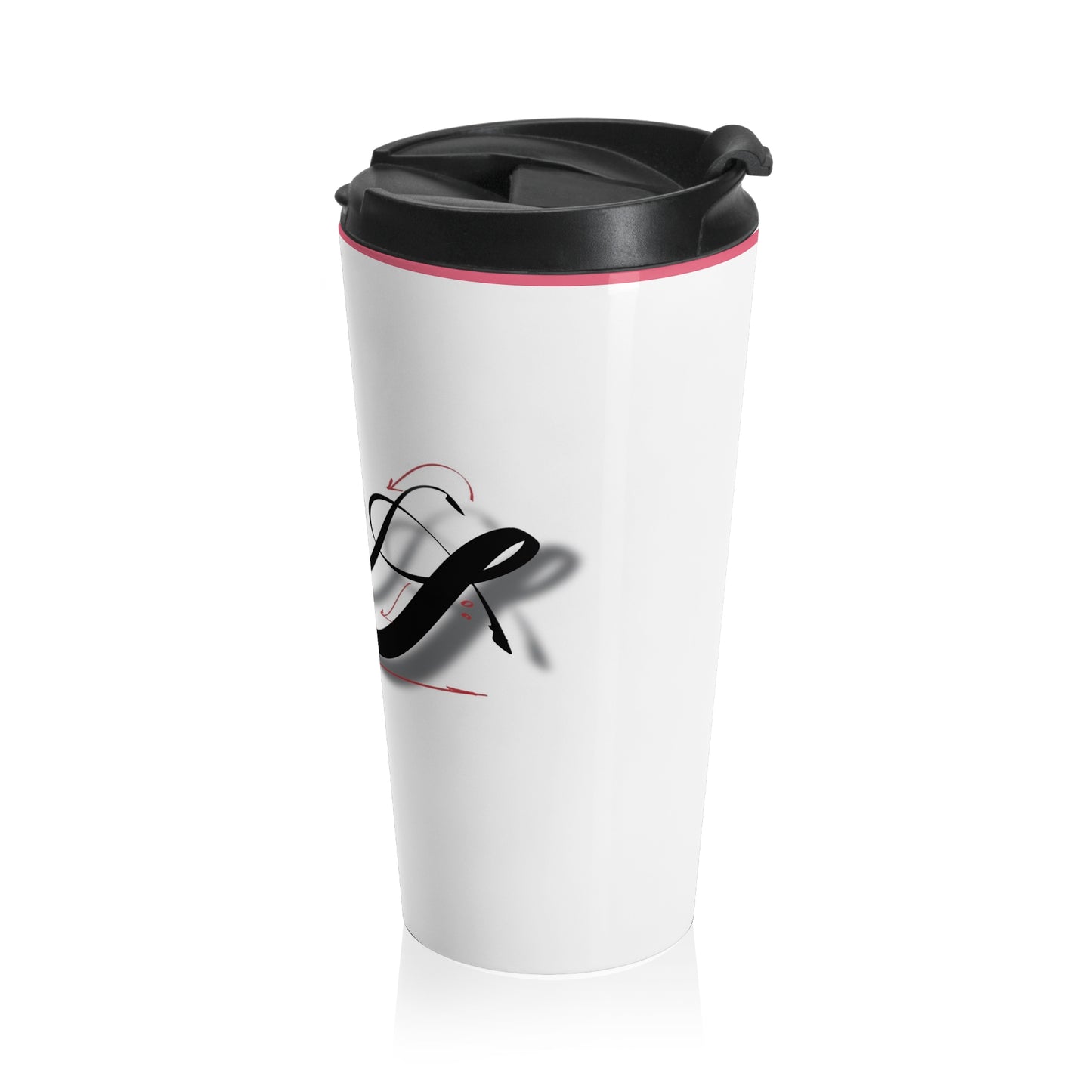 Modern Calligraphy Stainless Steel Travel Mug