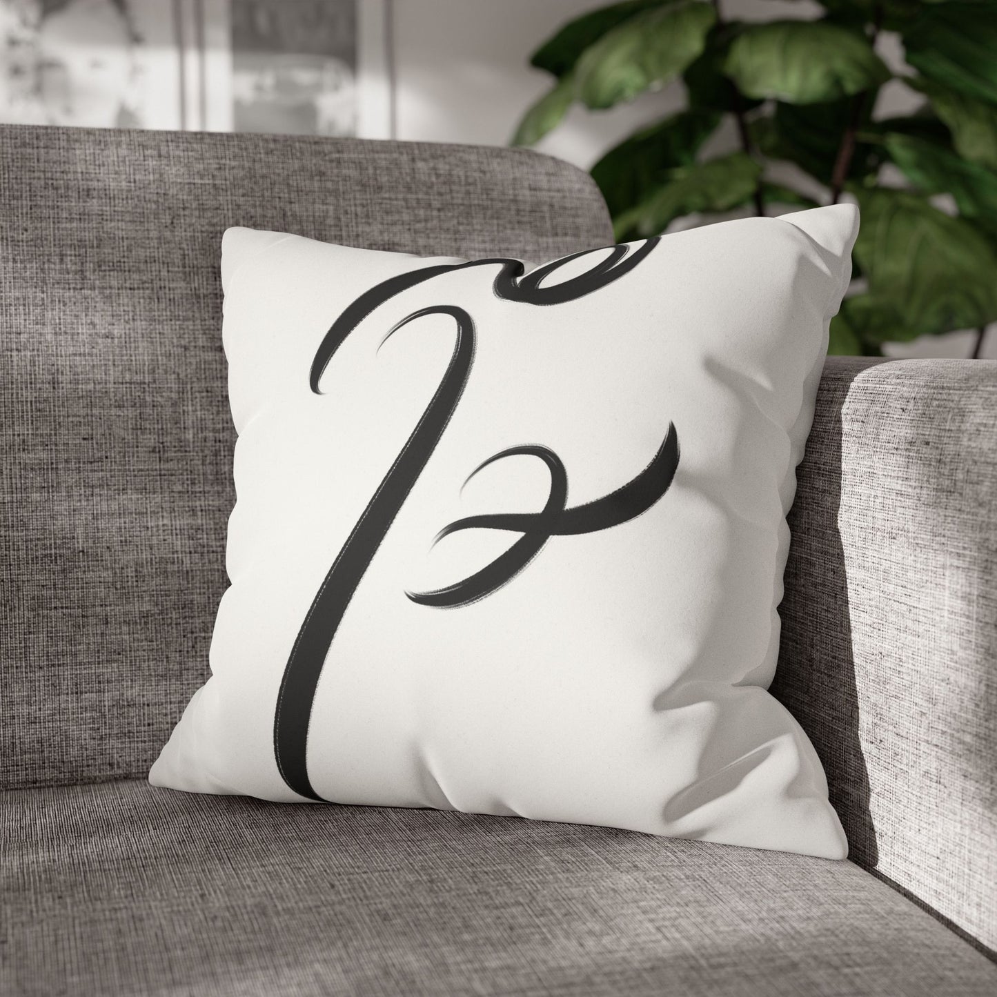 Hich Calligraphy beauty Faux Suede Square Pillow Cover