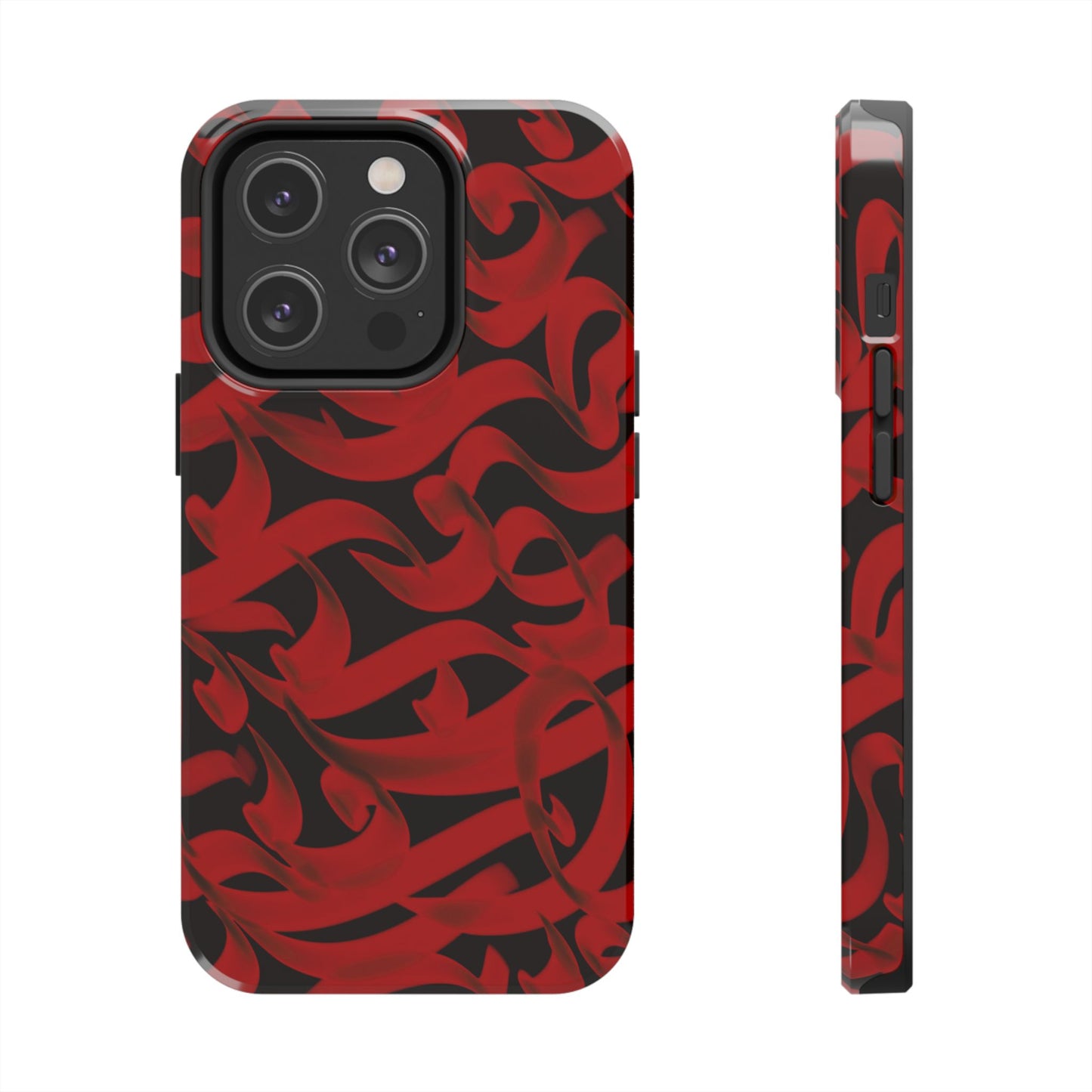 Phone Case Bold Red Persian Calligraphy Design