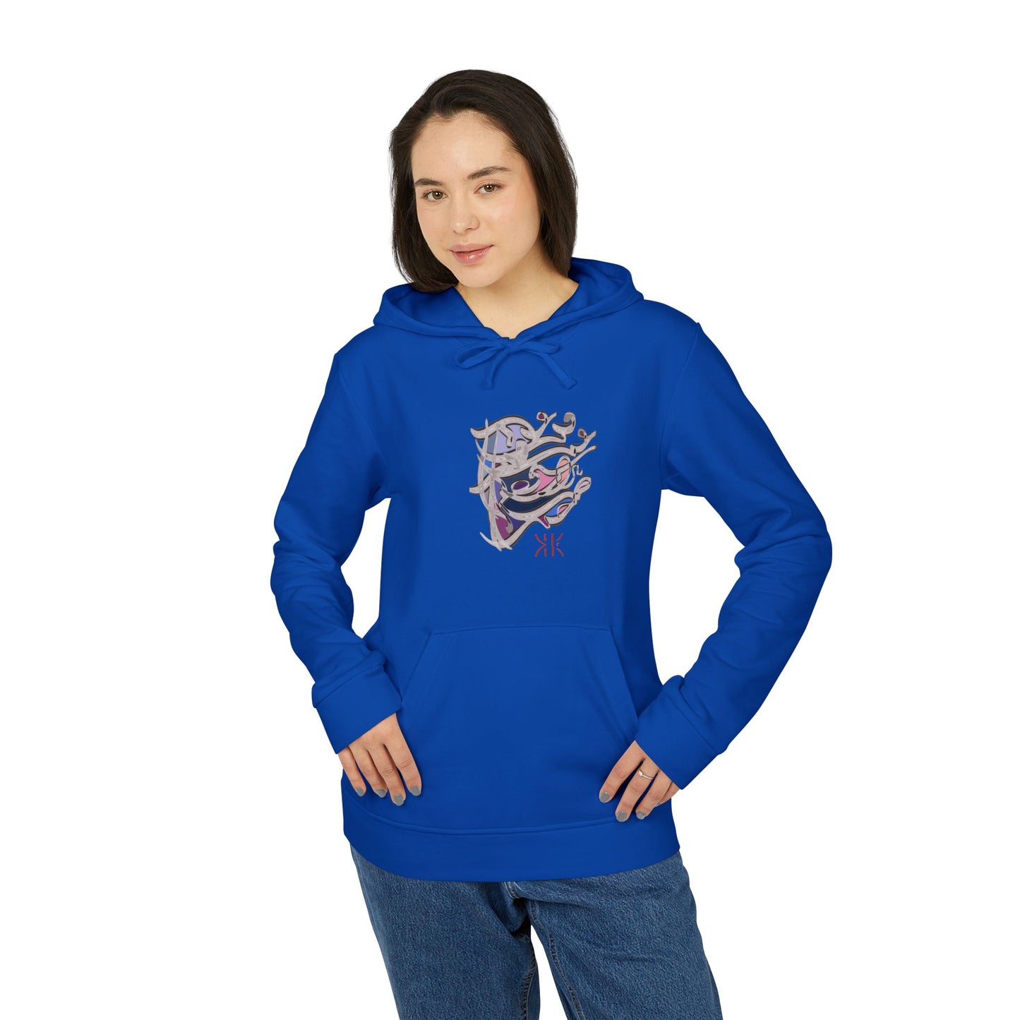 Kalli K X Adidas Unisex Fleece Hoodie- modern calligraphy design
