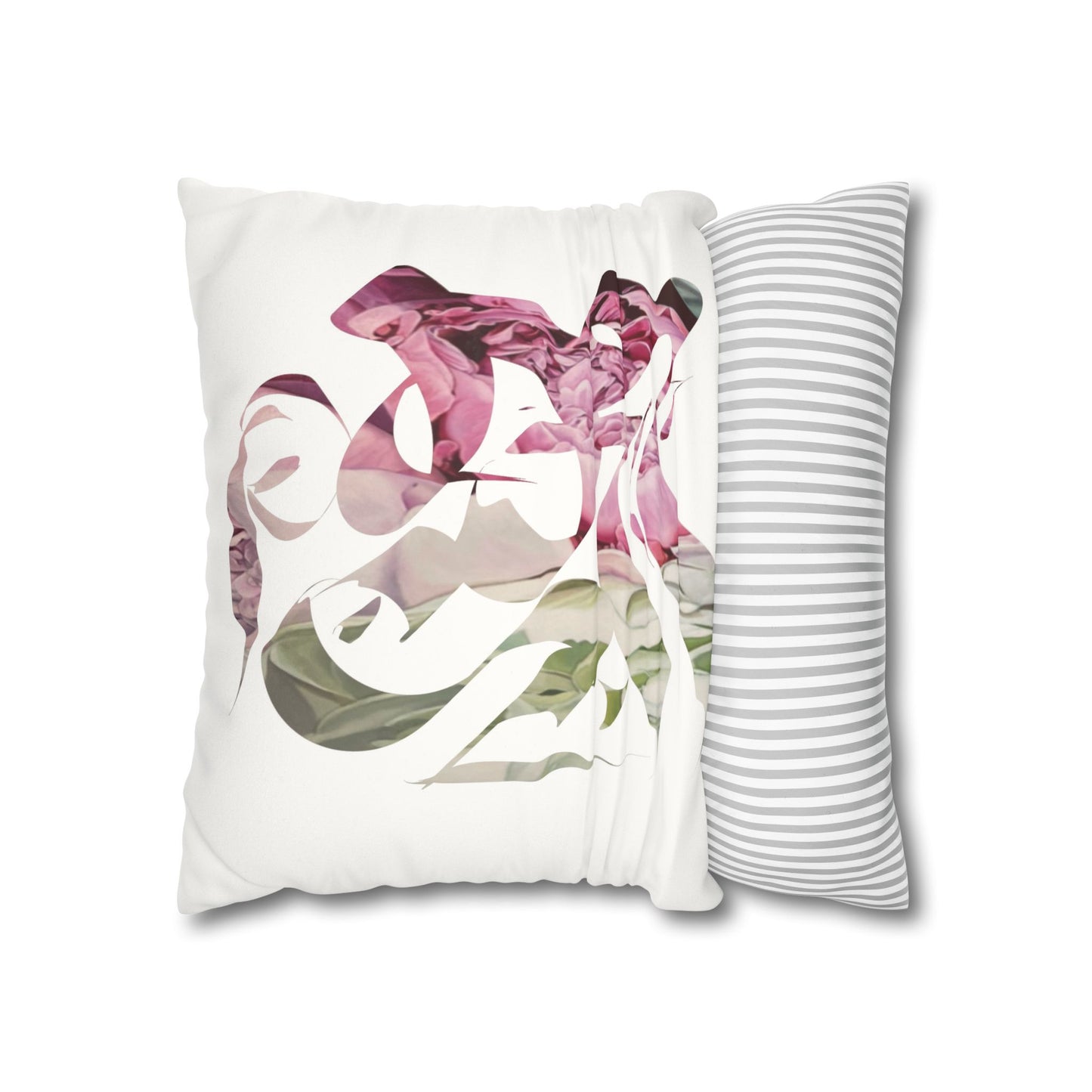 Square Pillowcase - Flora Persian Calligraphy Home Design Cushion