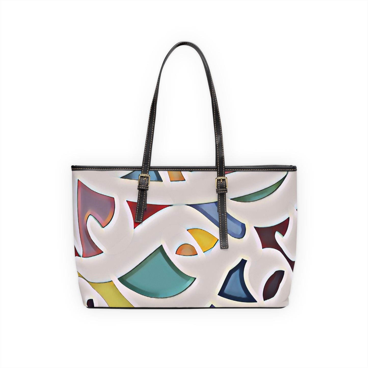 Elegant PU Leather Purse with Artistic Calligraphy Design