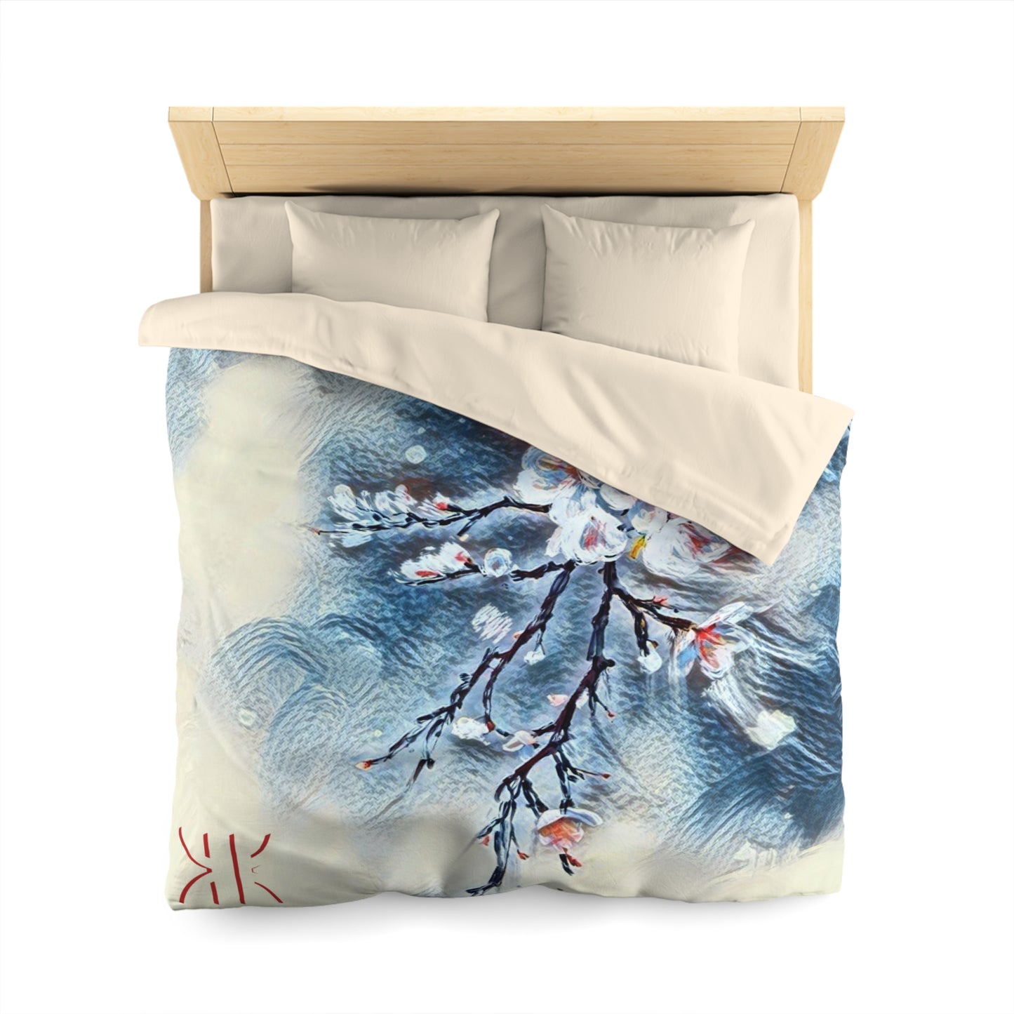 Copy of Blossom Serenity Microfiber Duvet Cover – Elegant Floral Bedding for Cozy Bedrooms
