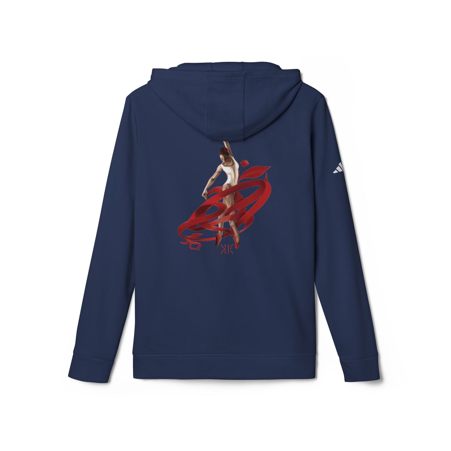 Kalli K X Adidas Unisex Fleece Hoodie- Ballerina and ribbon