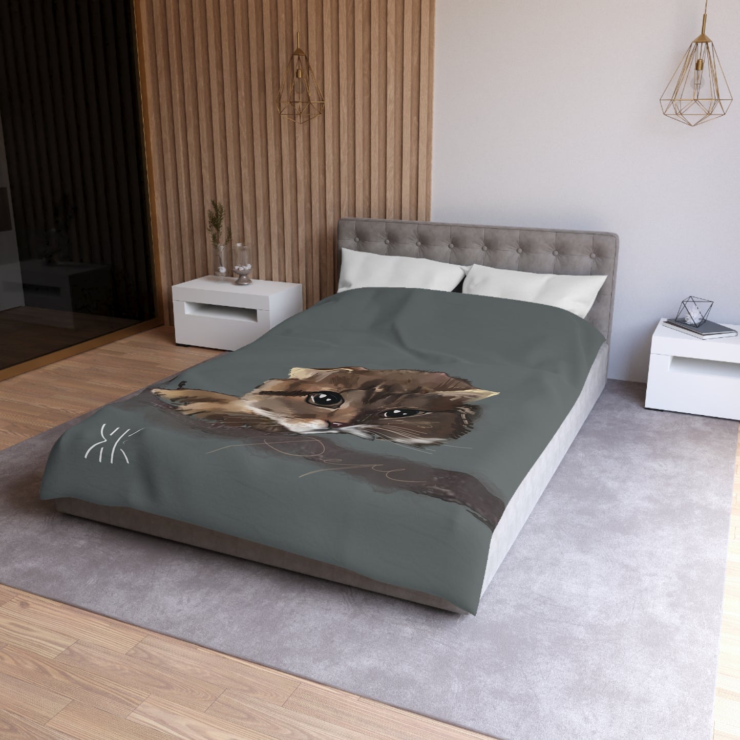 Pepe  Serenity Microfiber Duvet Cover – Elegant Floral Bedding for Cozy Bedrooms