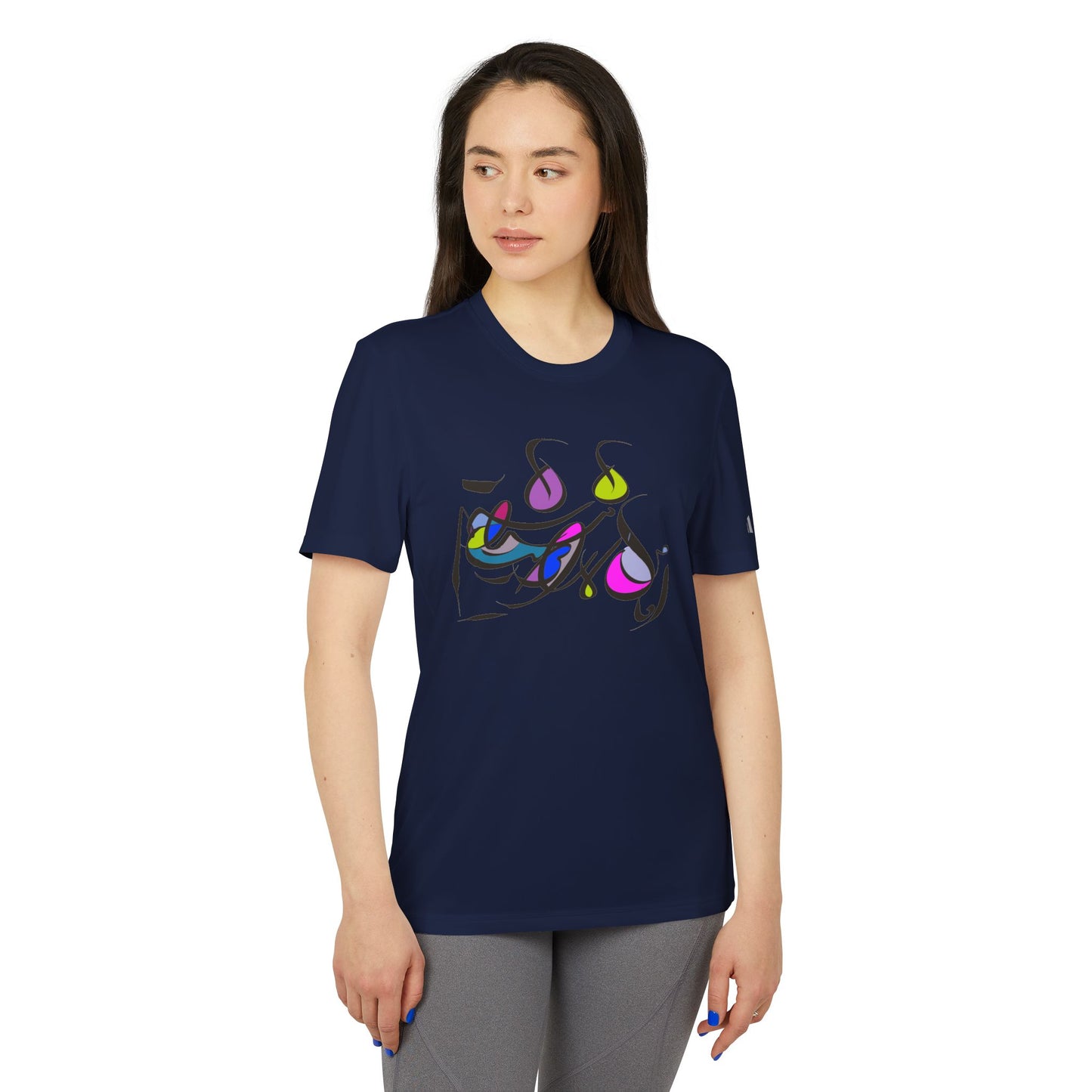 Adidas Unisex Sport T-Shirt with Artwork - Chic & Casual Sportswear modern calligraphy design