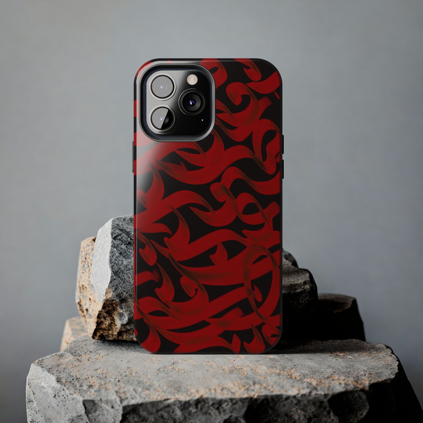 Phone Case Bold Red Persian Calligraphy Design