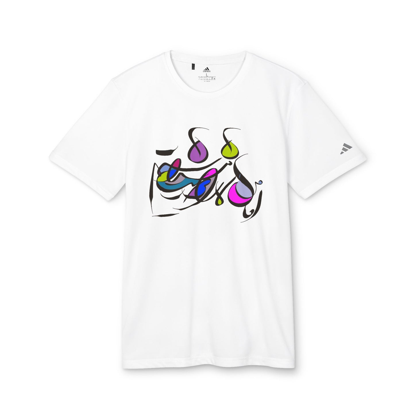 Adidas Unisex Sport T-Shirt with Artwork - Chic & Casual Sportswear modern calligraphy design