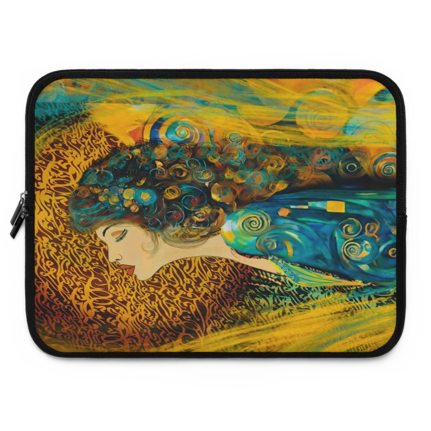 Laptop Sleeve - Ethereal Swirls Modern Digital Art Design