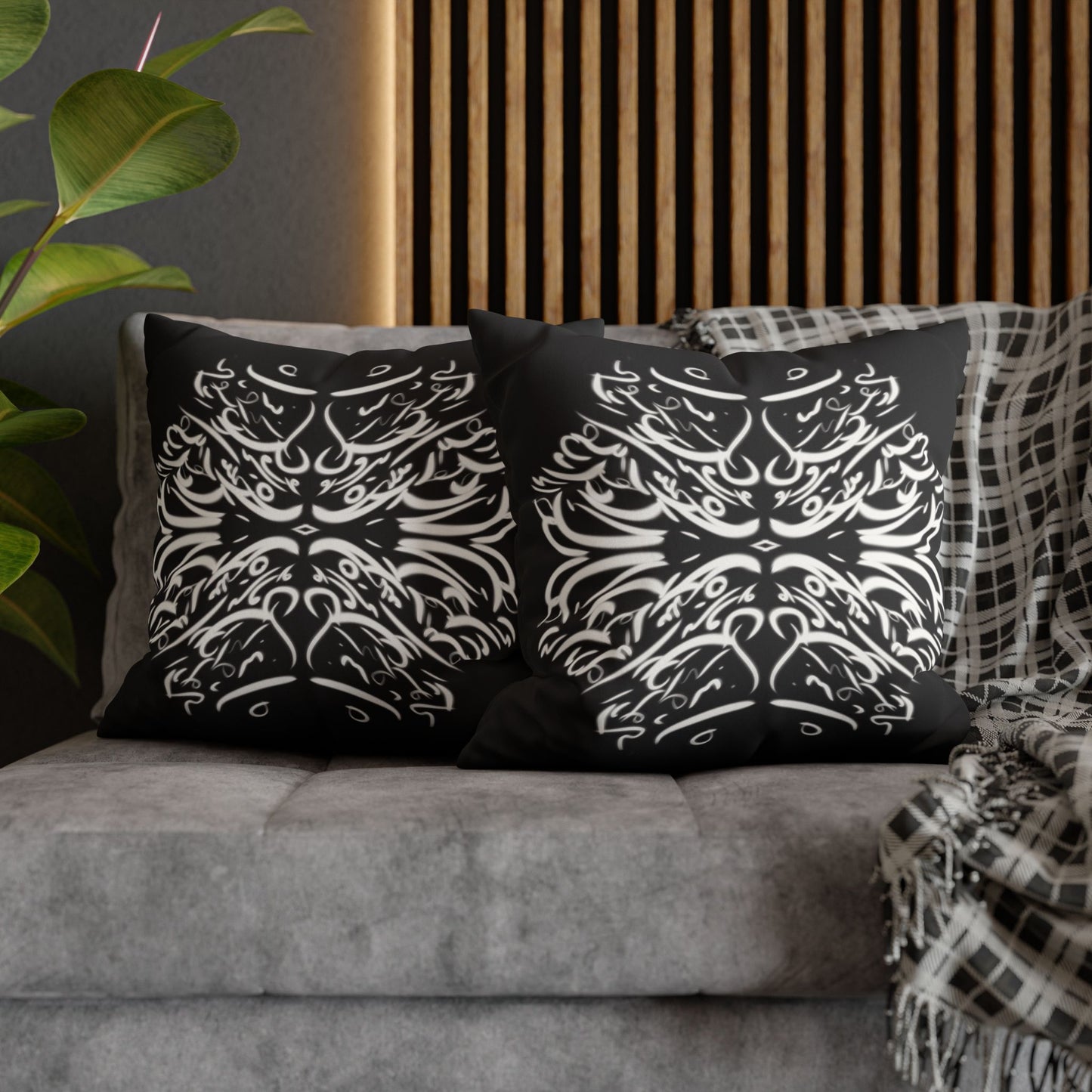 Persian Calligraphy beauty Faux Suede Square Pillow Cover