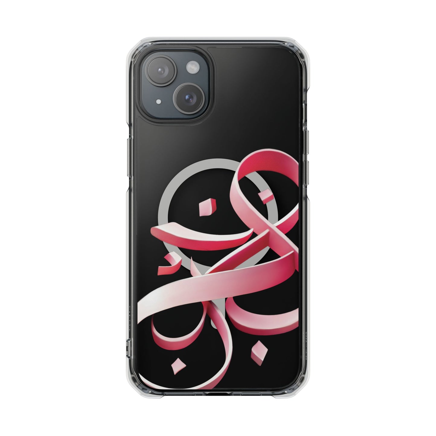 Phone Case - Pink Ribbon Persian Calligraphy Design - Magnetic Case