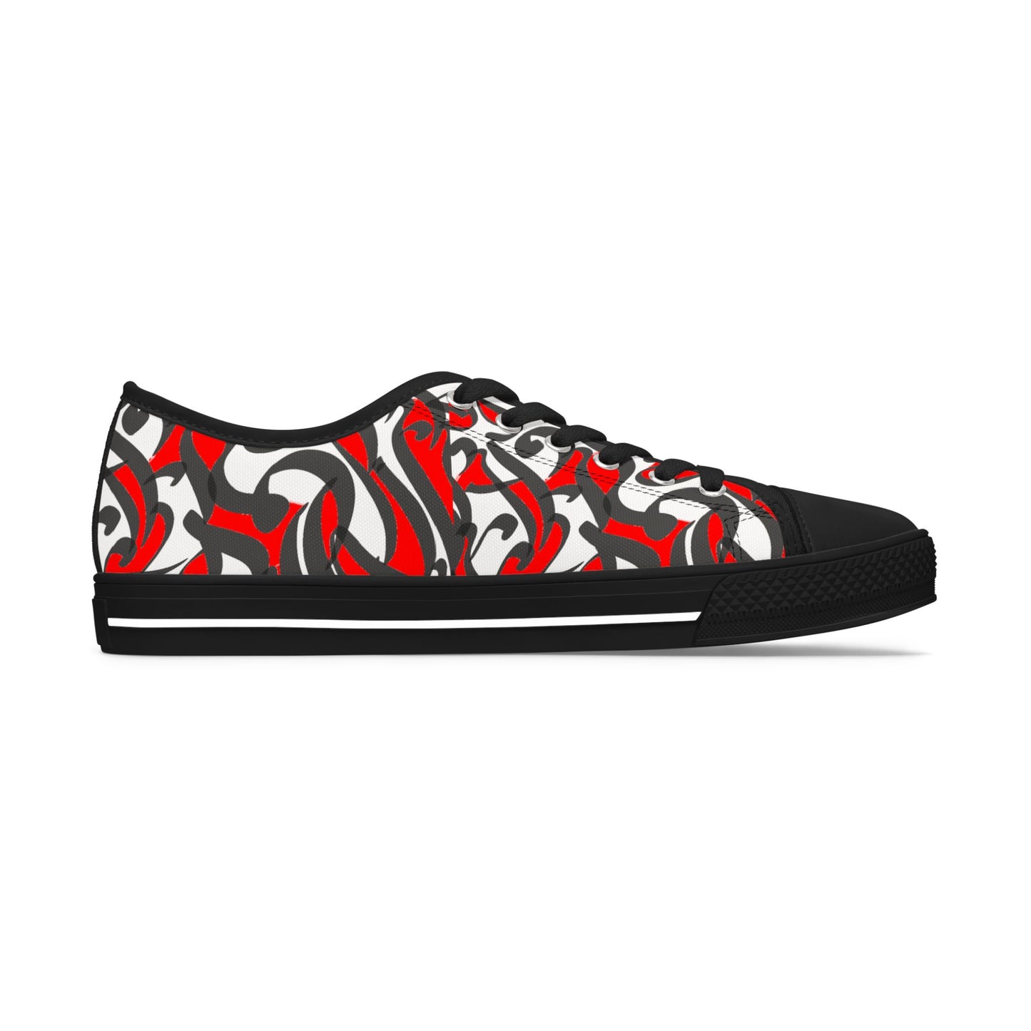 Bold Tribal Print Women's Low Top Sneakers, Stylish Casual Shoes, Unique Gifts for Her, Trendy Footwear, Everyday Fashion