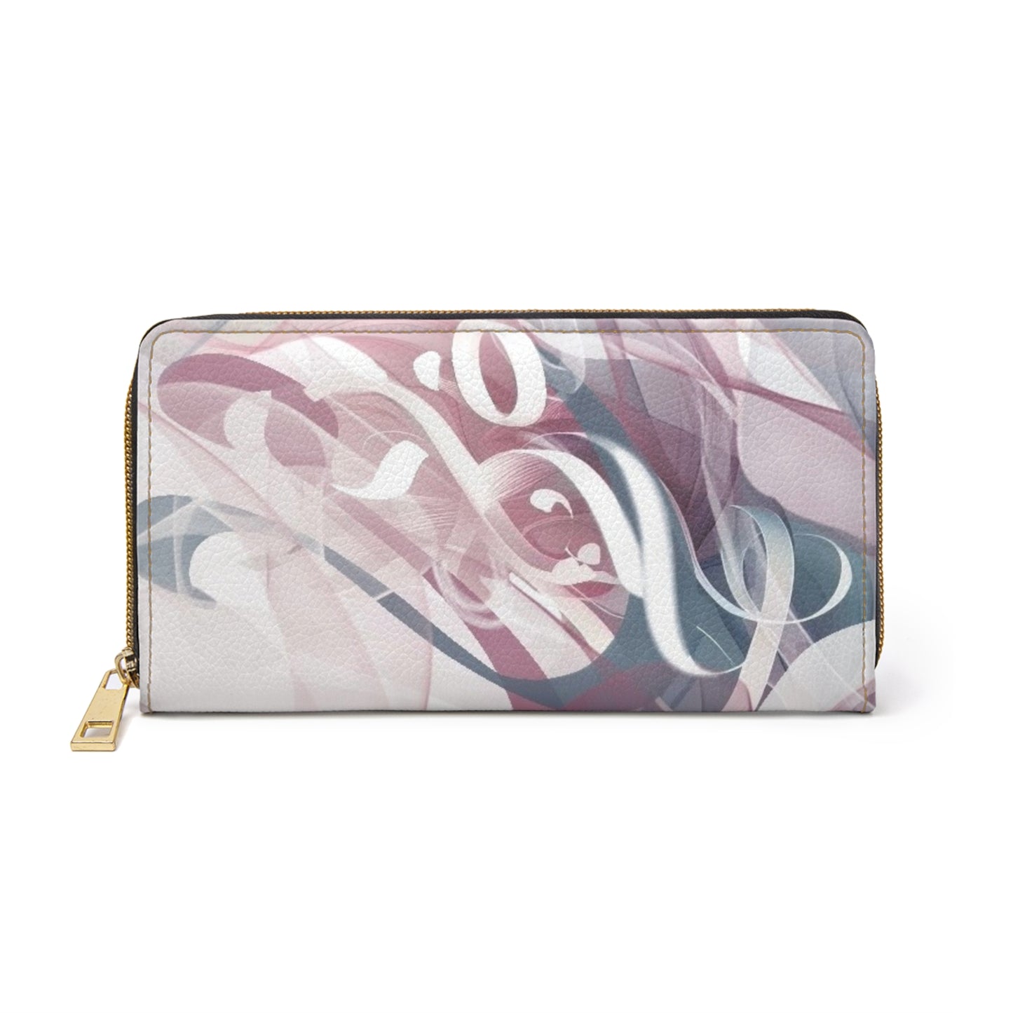 Soft Calligraphy Zipper Wallet