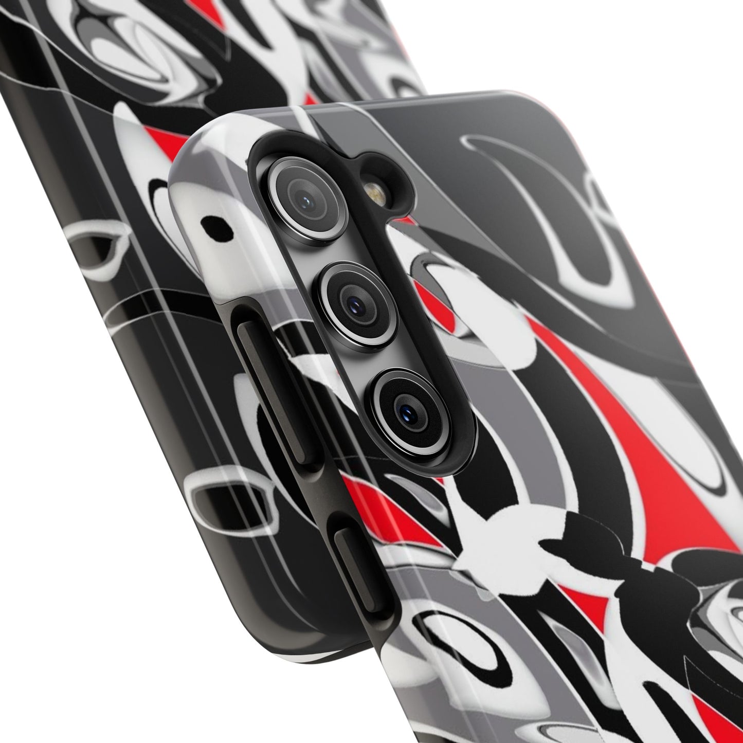 Phone Case - Calligraphy Design in Gray, White, and Red